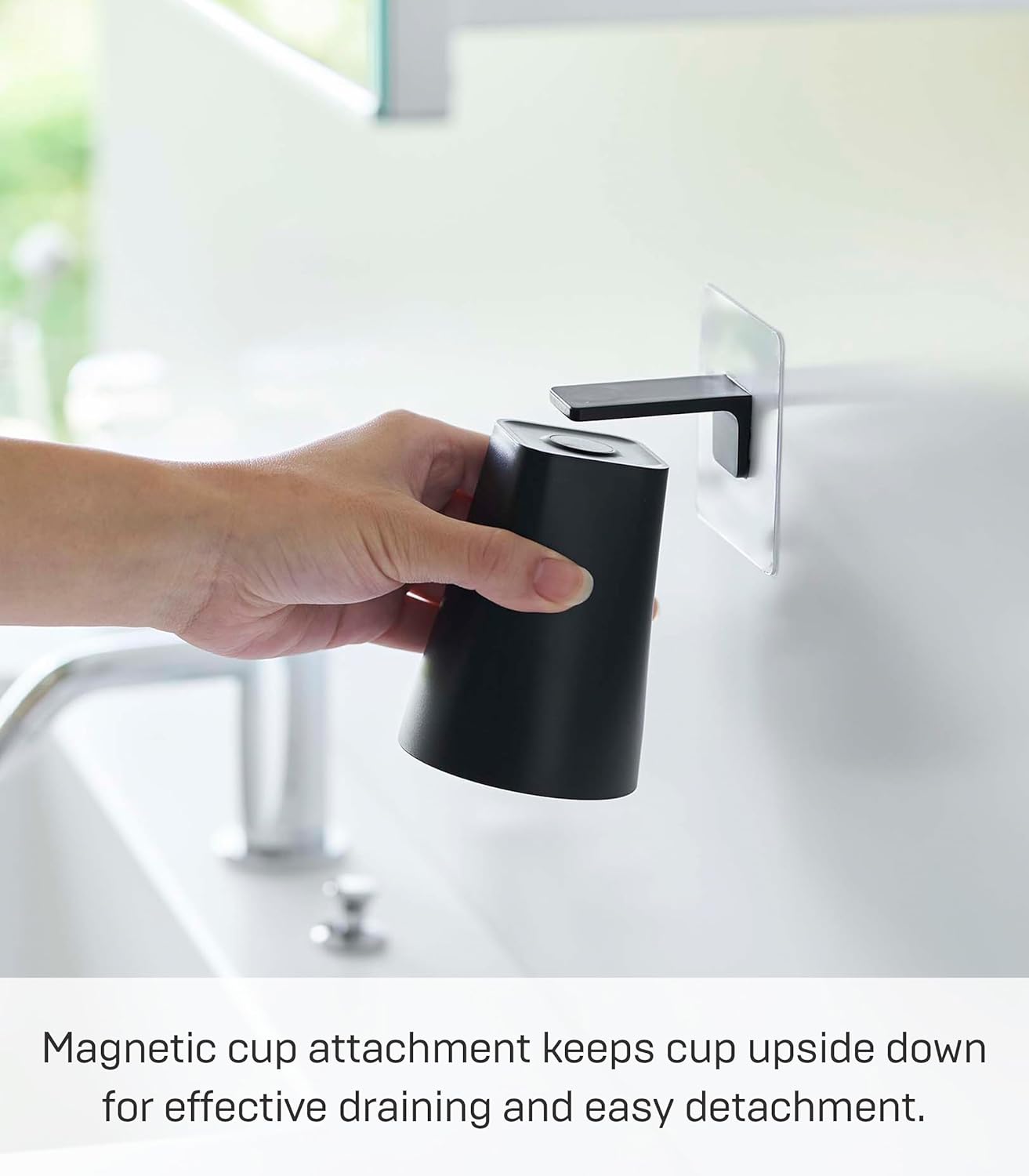 Space-Saving Wall-Mounted Magnetic Tumbler for Bathroom Kitchen Use