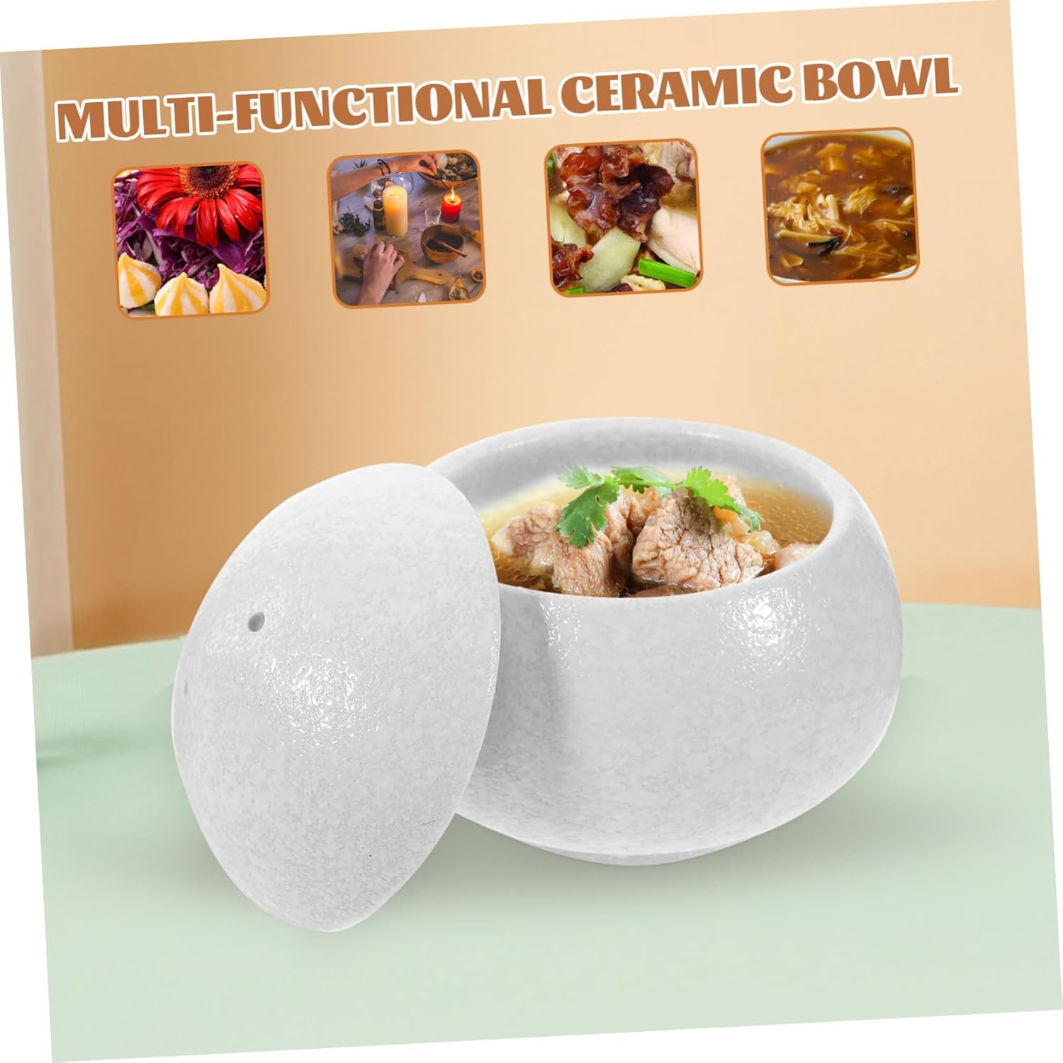 Special Design Ceramic Candle Bowl - Durable Non-Scratch Dip Bowl for Home Kitchen