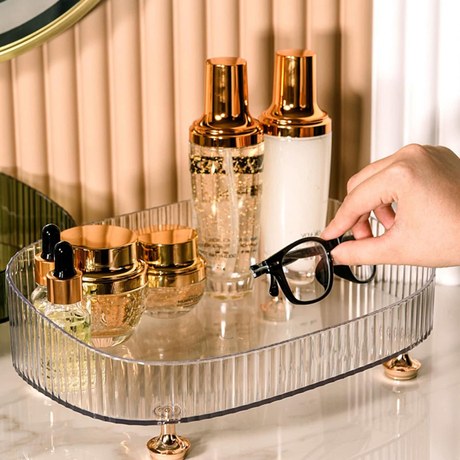 Stylish Acrylic Vanity Tray for Organizing