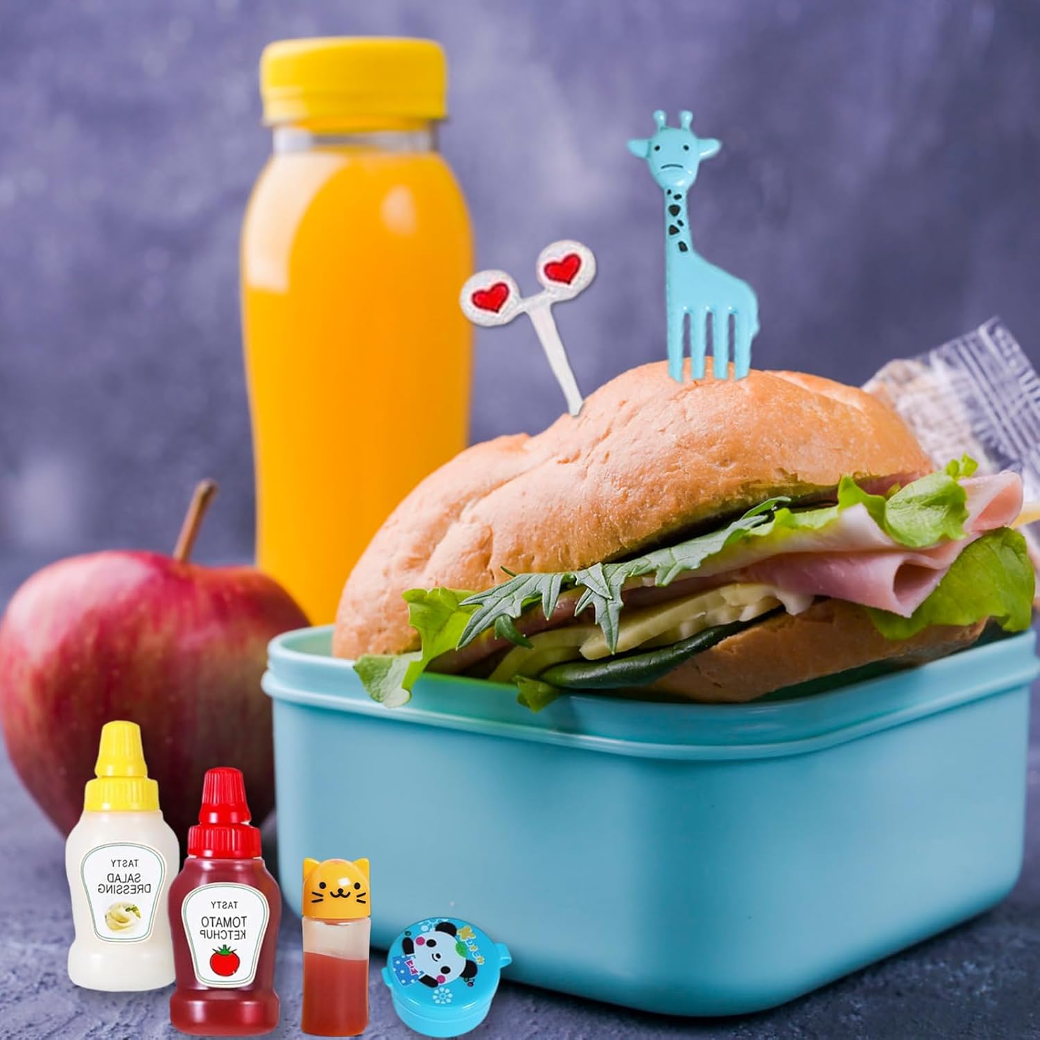 150 Animal Pattern Condiment Squeeze Bottles Perfect for Bento Lunches