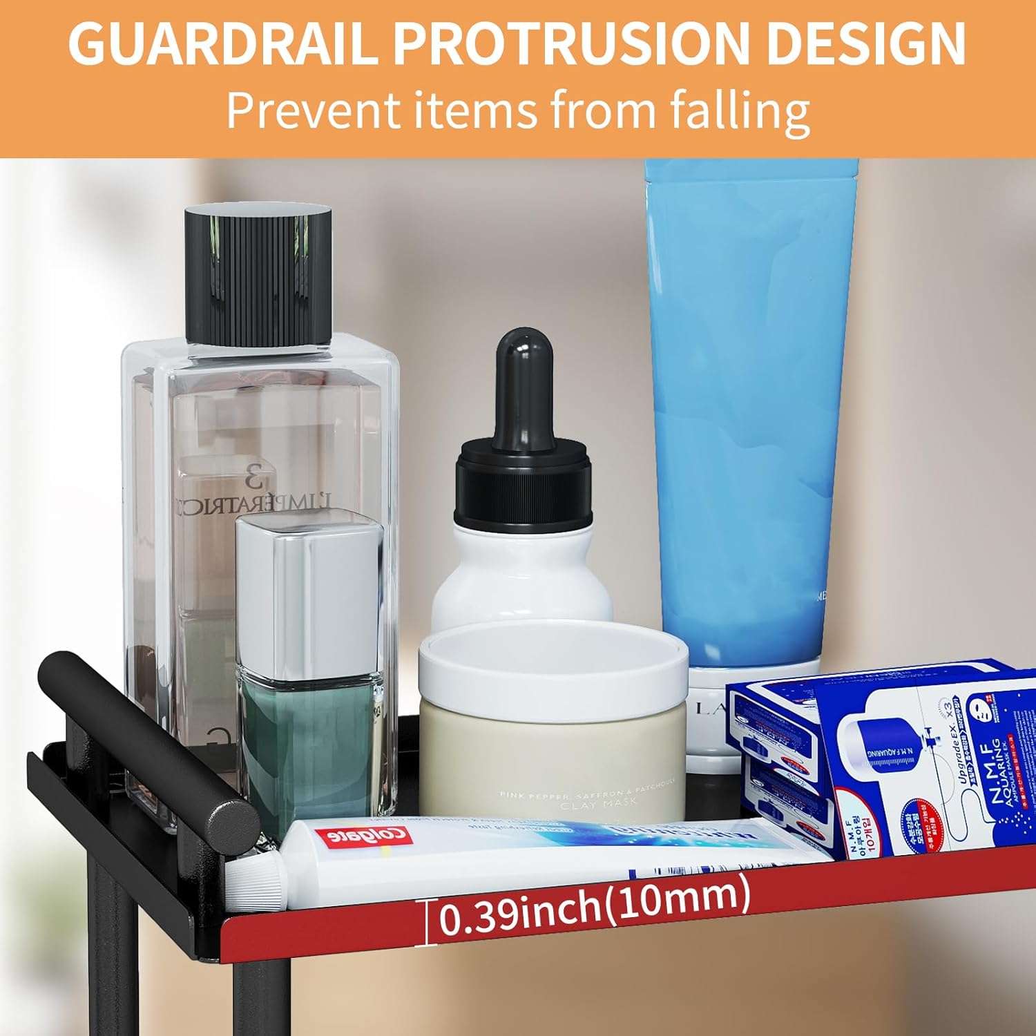 Space-Saving 2-Tier Bathroom Organizer for Skincare Makeup Storage