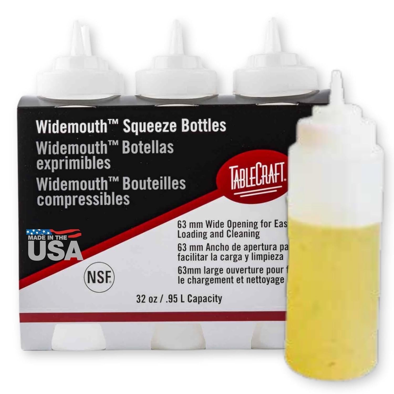Effortlessly Dispensed - TableCraft C3263C Squeeze Bottles