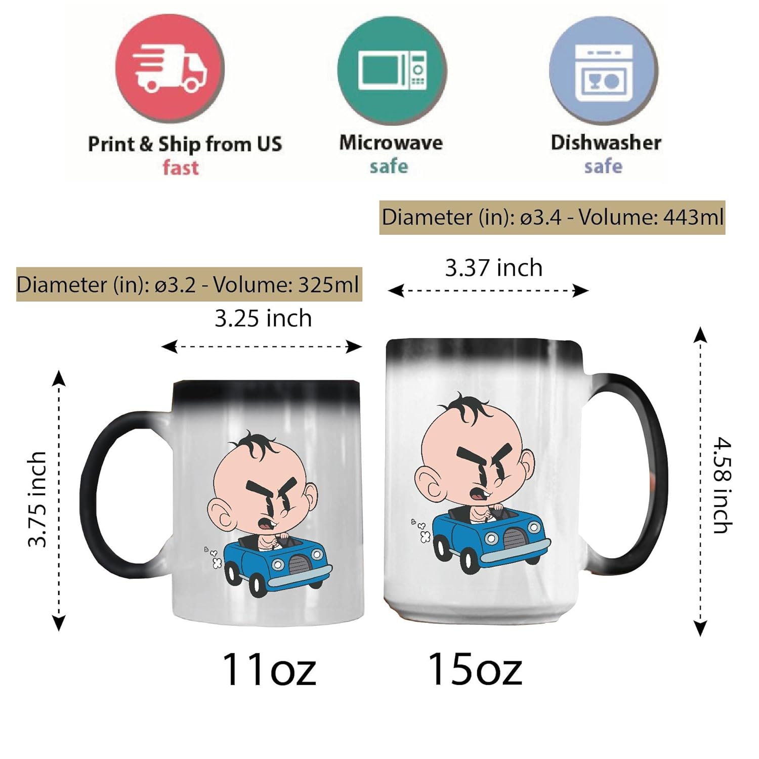 Angry Baby Car Mug with Surprise Toy for Kids