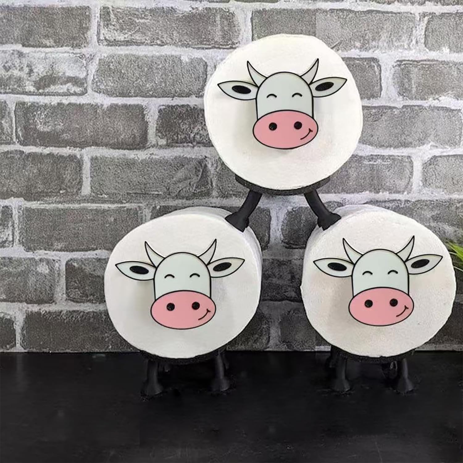Cow Toilet Paper Holder Funny Bathroom Fun