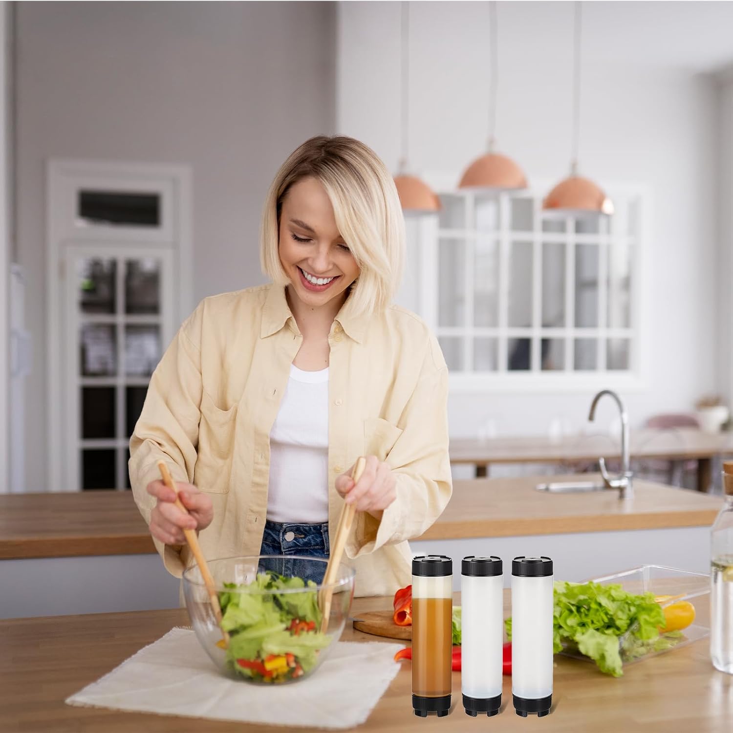 Simarro 3 Pcs Condiment Squeeze Bottles