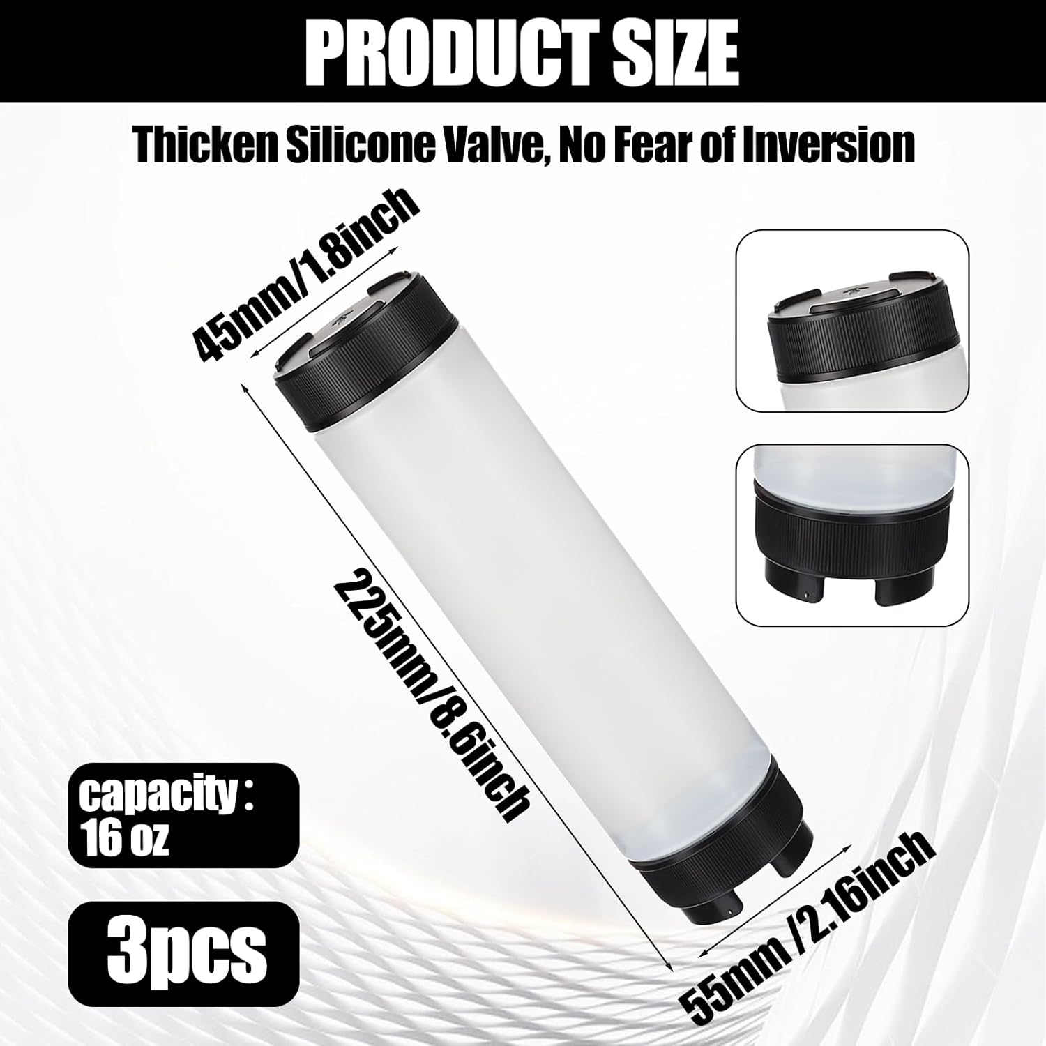 Simarro 3 Pcs Condiment Squeeze Bottles