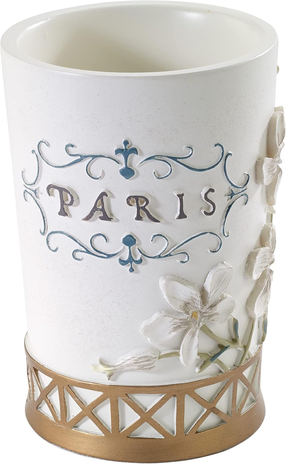 Avanti Linens - Tumbler Hand Painted Resin chic bathroom decor Paris Botanique Collection