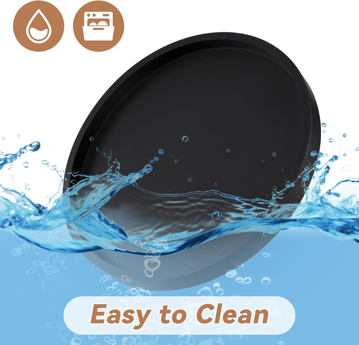 Thickened Silicone Vanity Organizer Tray for Kitchen Bathroom Use
