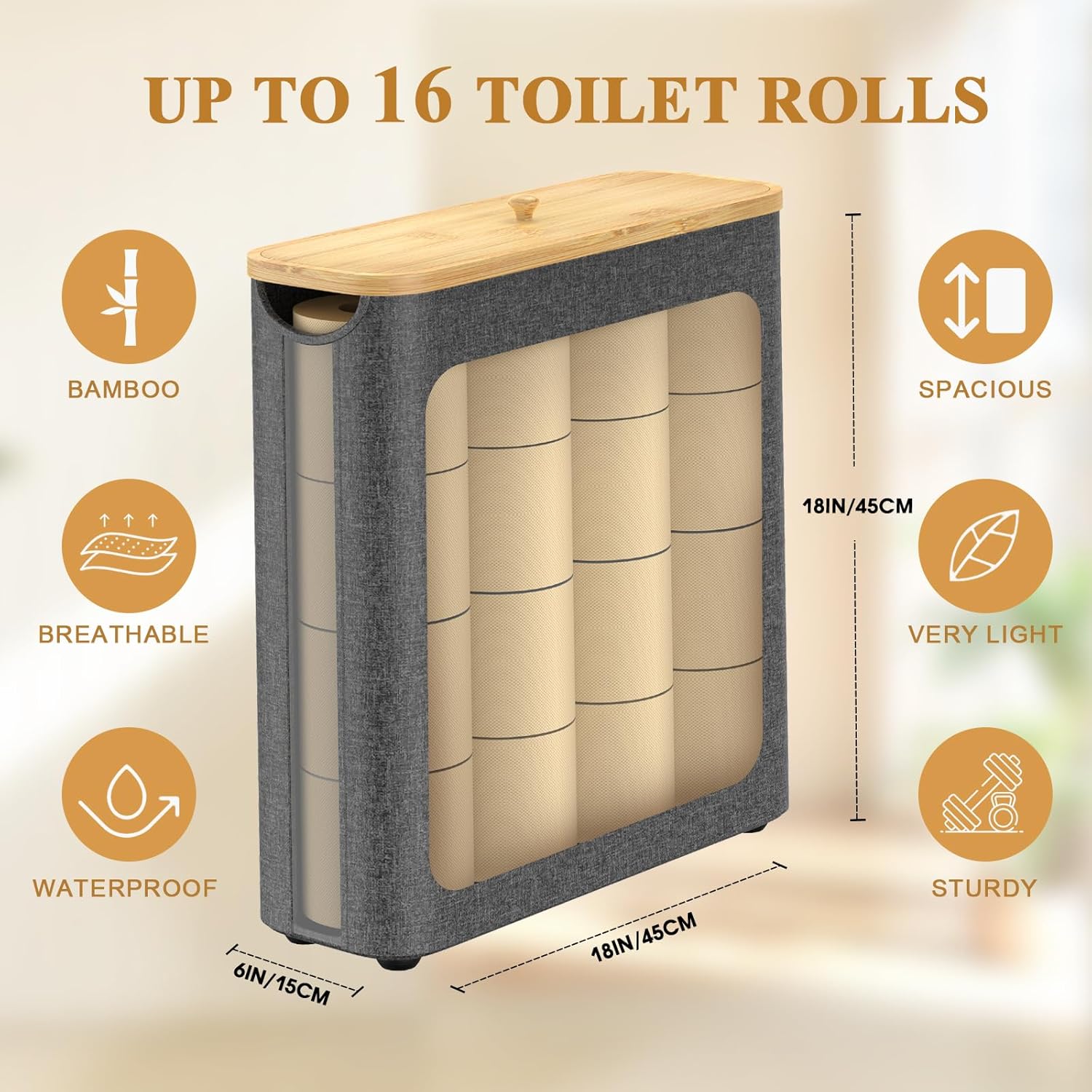 Easy Storage Eco-Friendly Toilet Paper Organizer