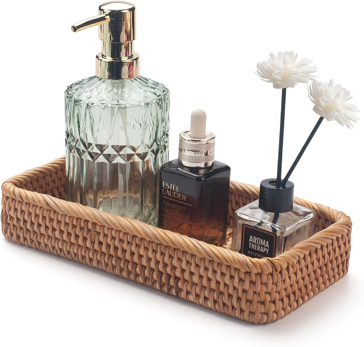 Natural Rattan Bathroom Vanity Trays