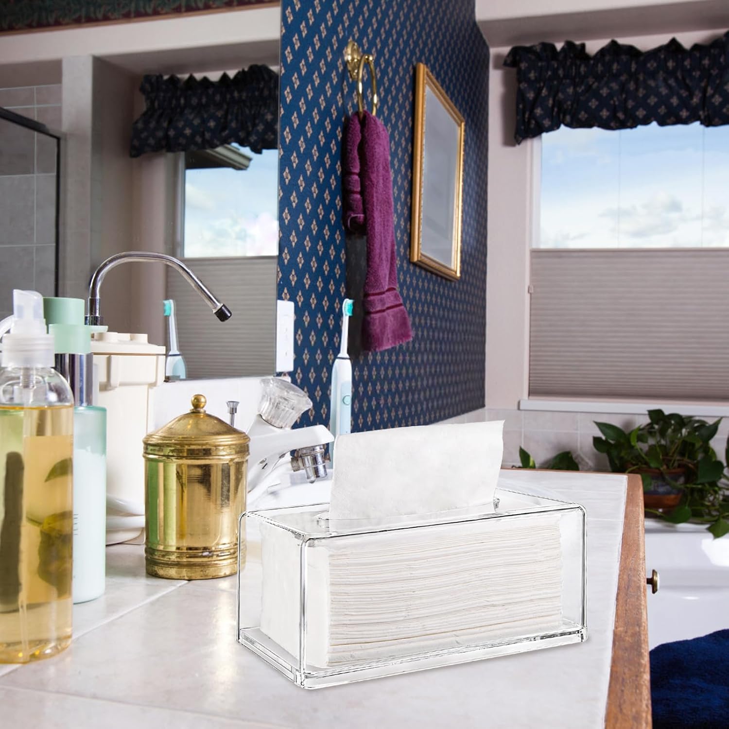 Clear 2-Pack Tissue Dispenser Boxes