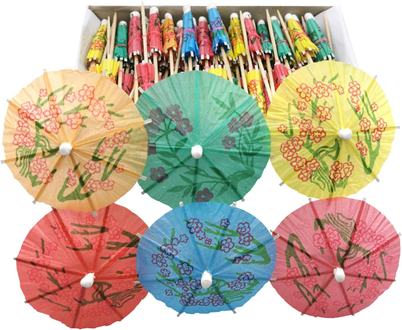 Stylish 4-inch Umbrella Cocktail Picks