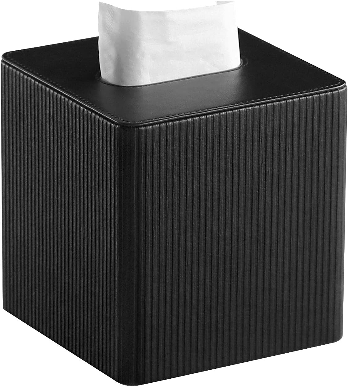 PU Leather Tissue Box Cover with Magnetic Closure
