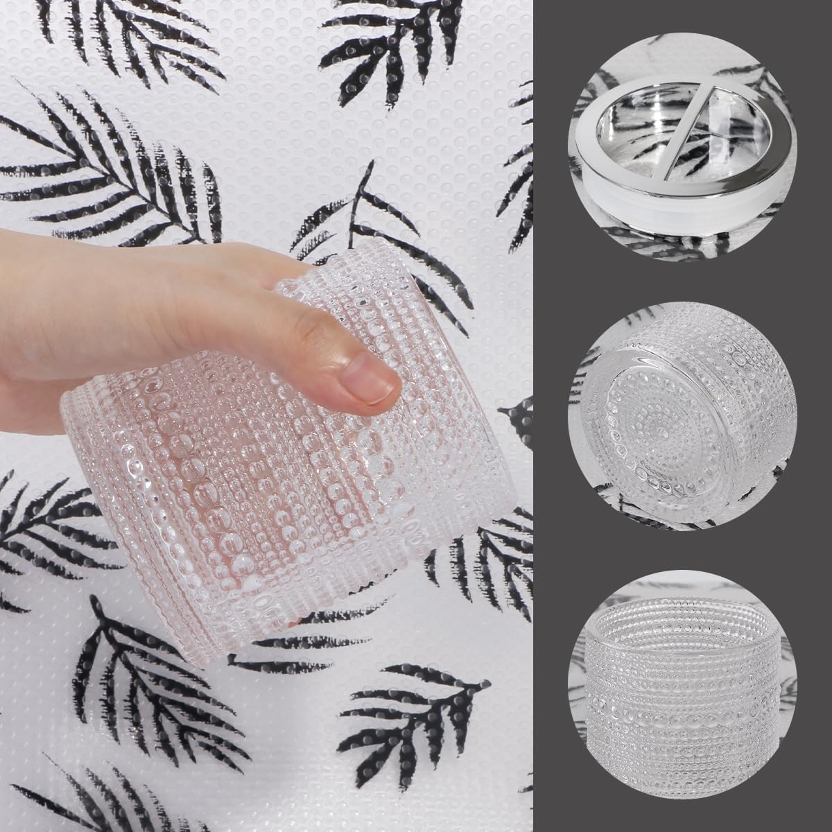 glass bathroom toothbrush holder multi-use storage smooth design