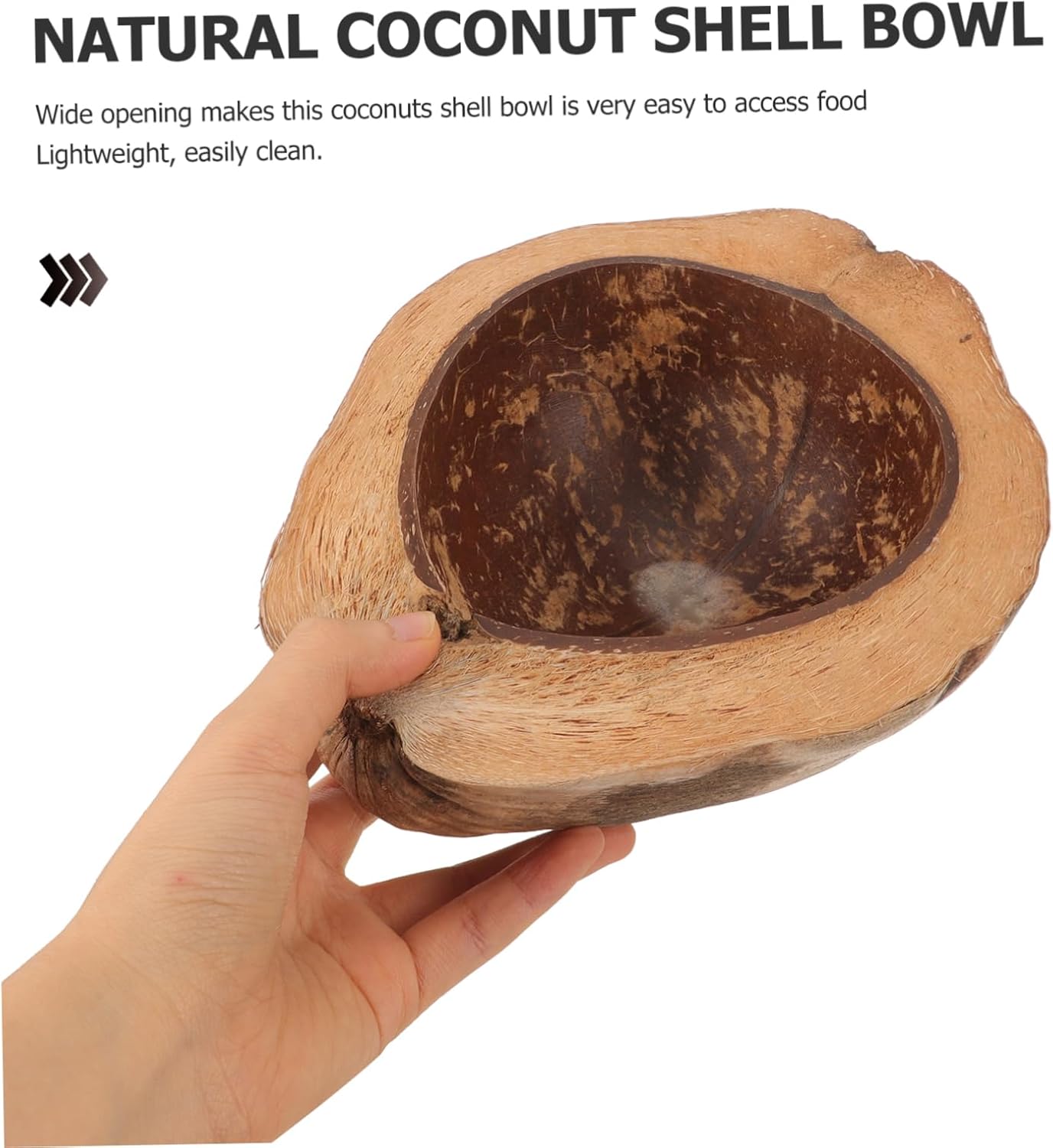 NUOBESTYNatural Coconut Shell Bowl for Daily Use