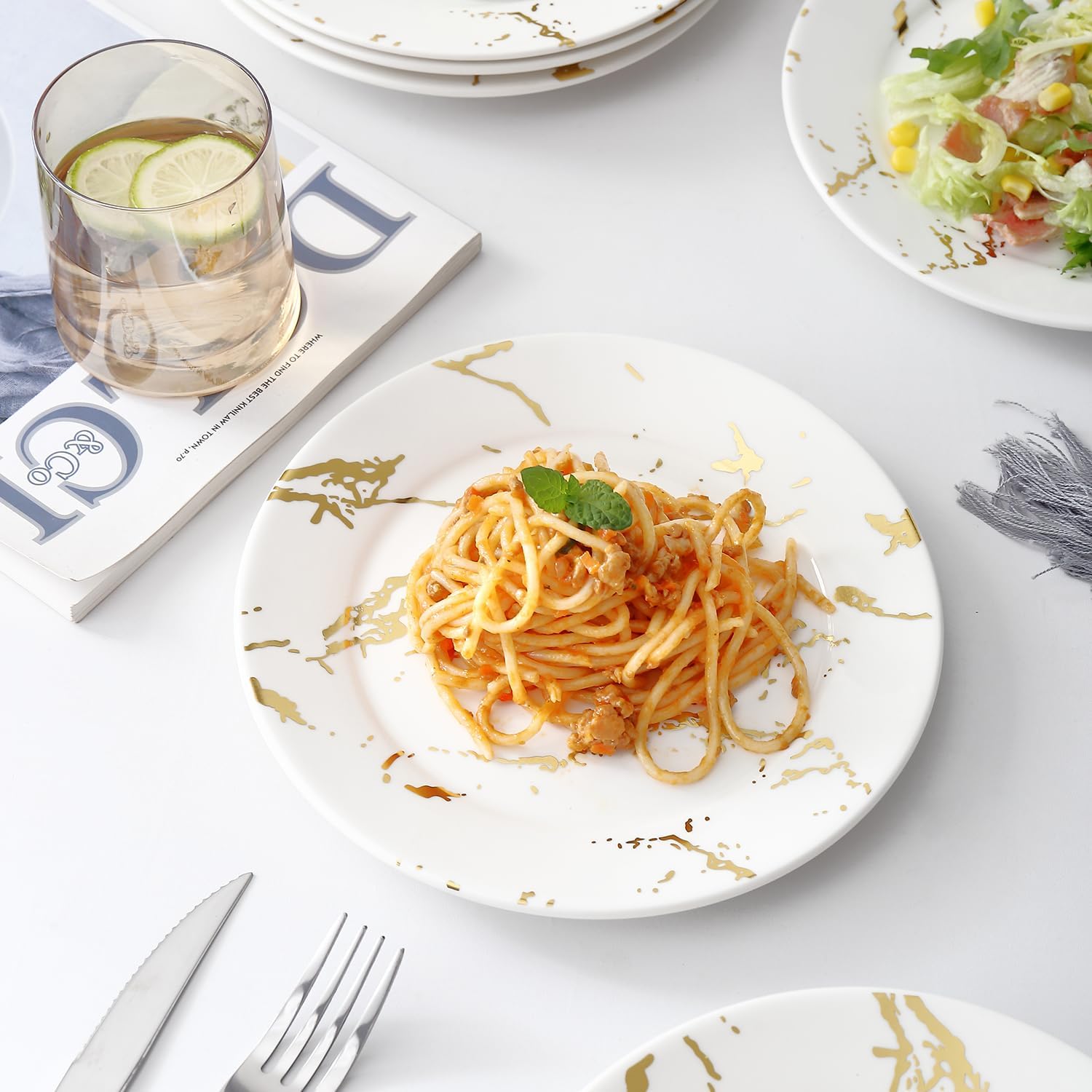 Loymokinar 10-Inch Ceramic Plates Set of 6