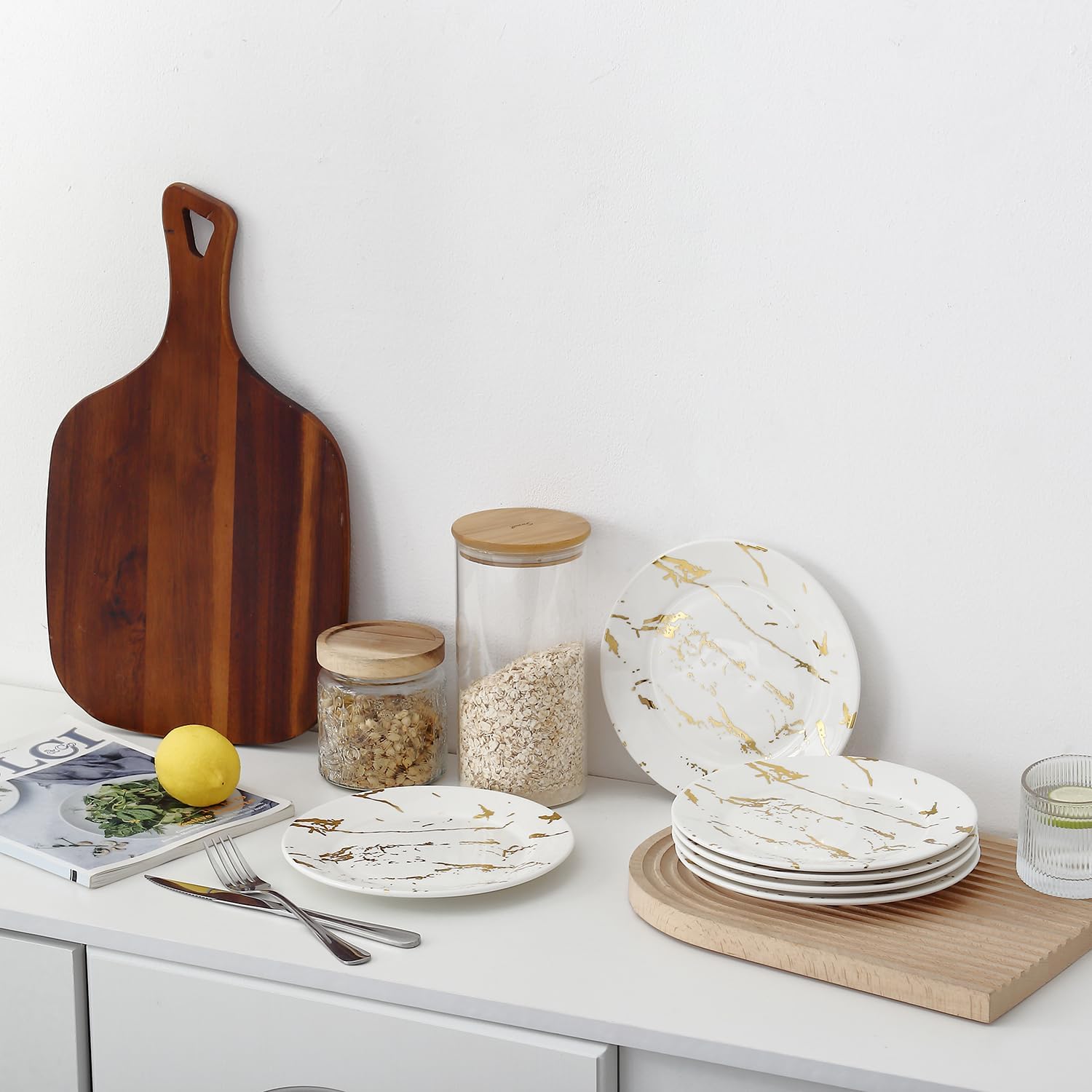 Loymokinar 10-Inch Ceramic Plates Set of 6