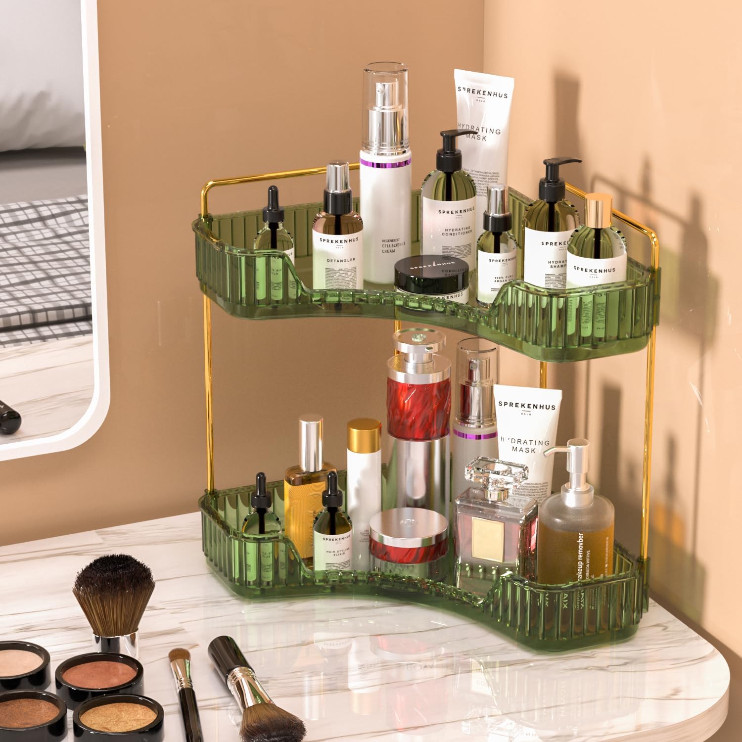 GTI 2-Tier Bathroom Organizer Multi-Functional Corner Organizer