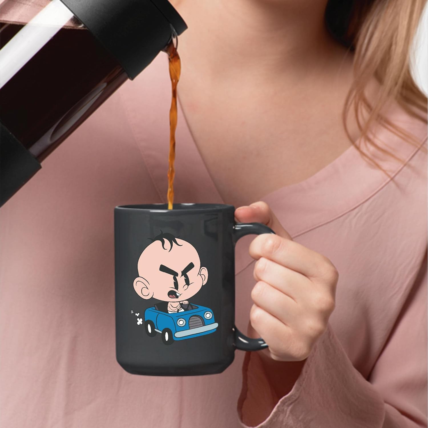 Surprise Angry Baby Car Coffee Mug