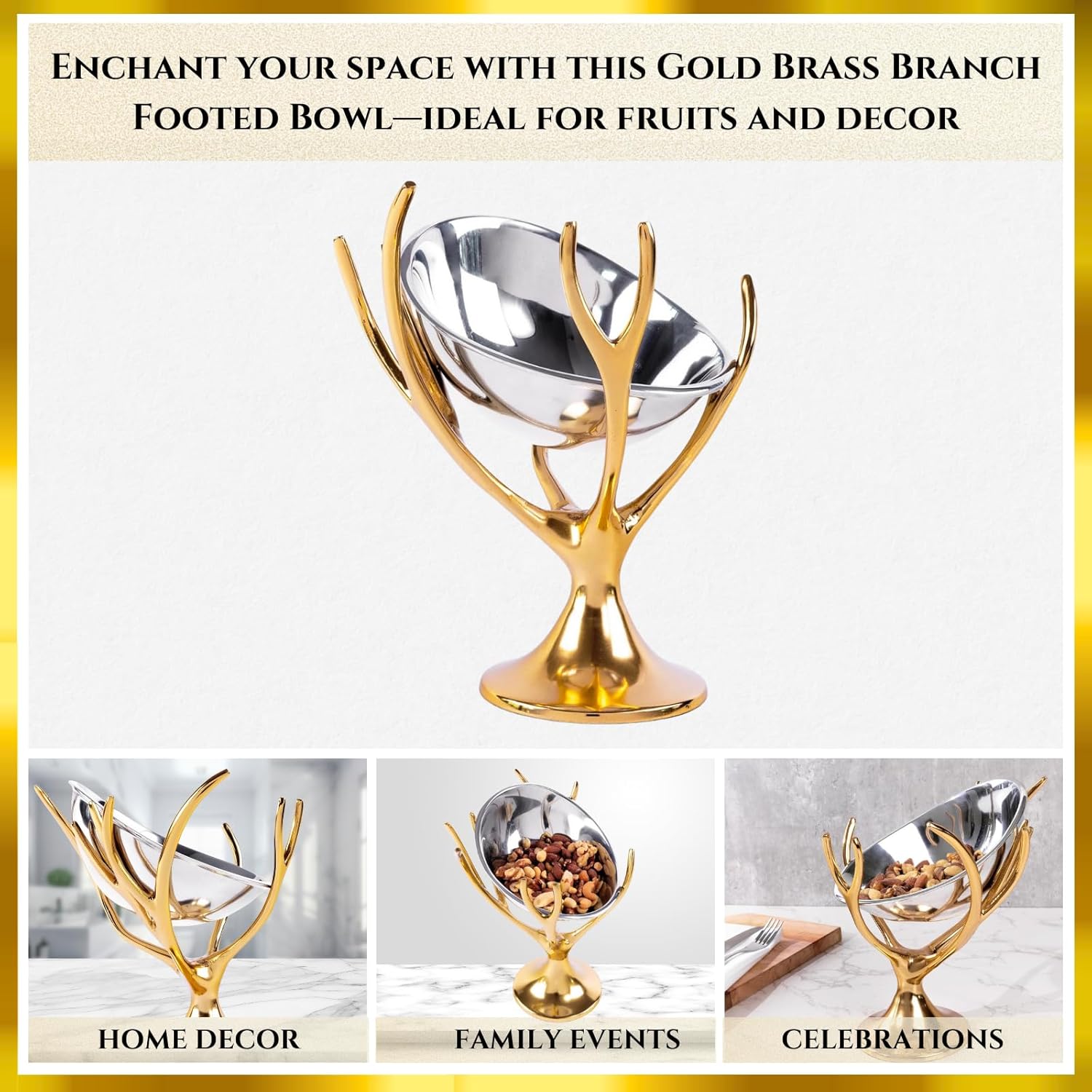 GUTE Decorative Antler Nut Bowl