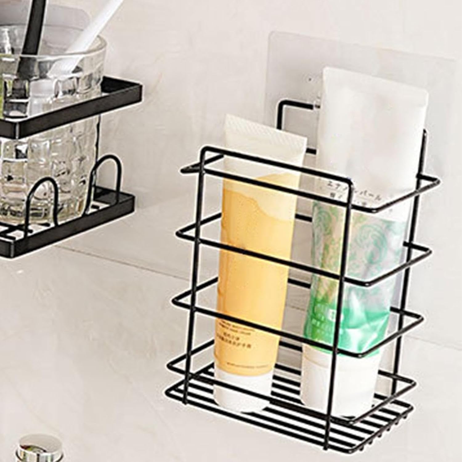 Space-Saving Wire Storage Basket for Bathrooms