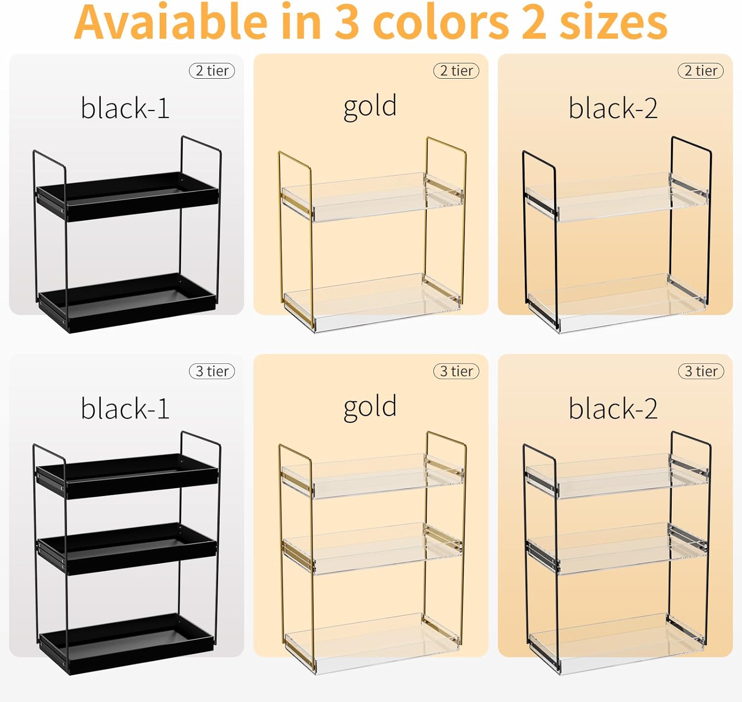 Vanity Organizer with 2-Tier