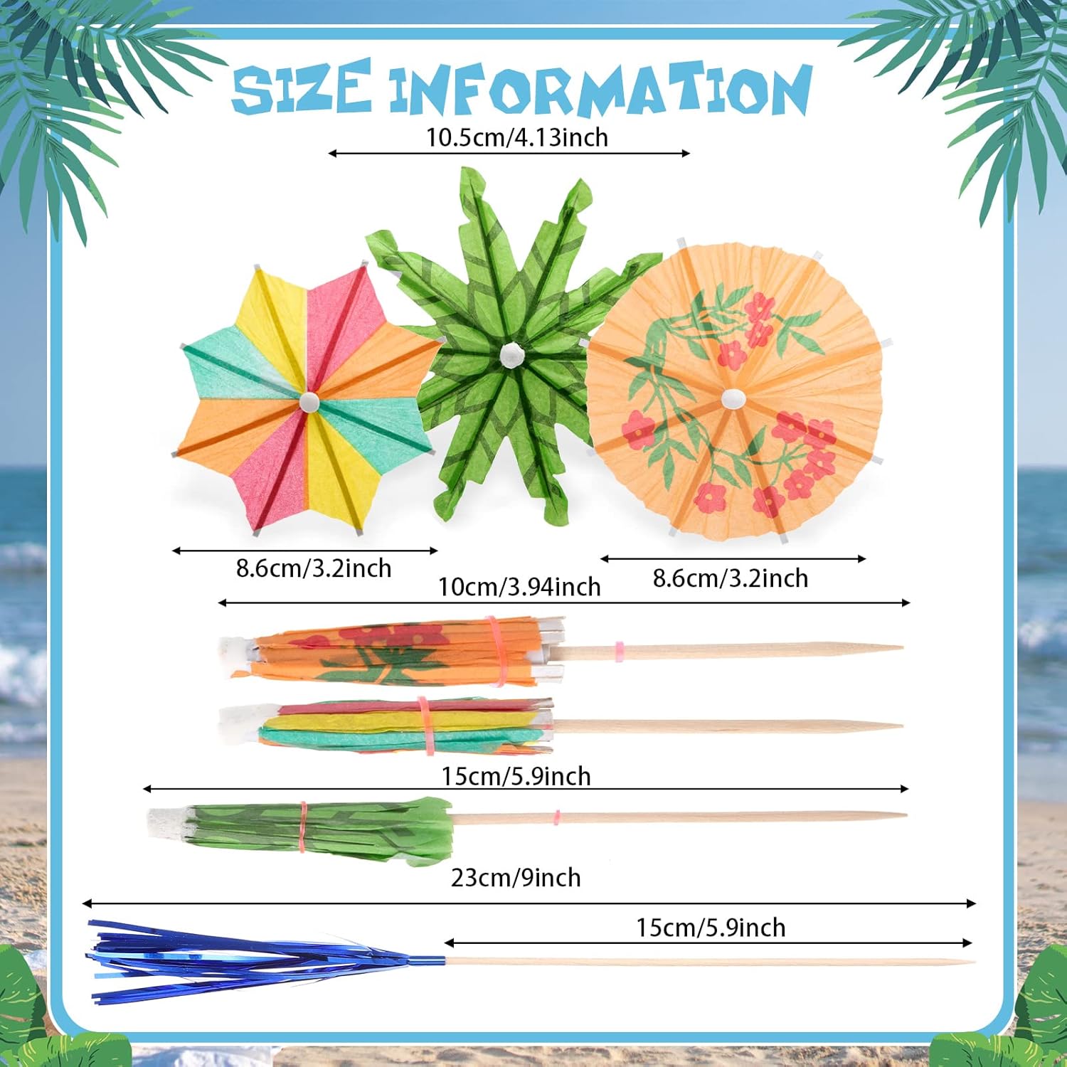 180-Piece tropical cocktail picks