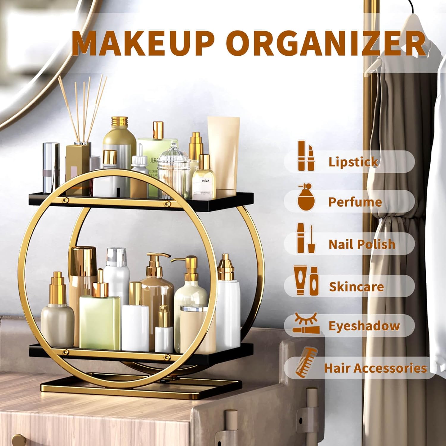 Elegant Makeup Organizer