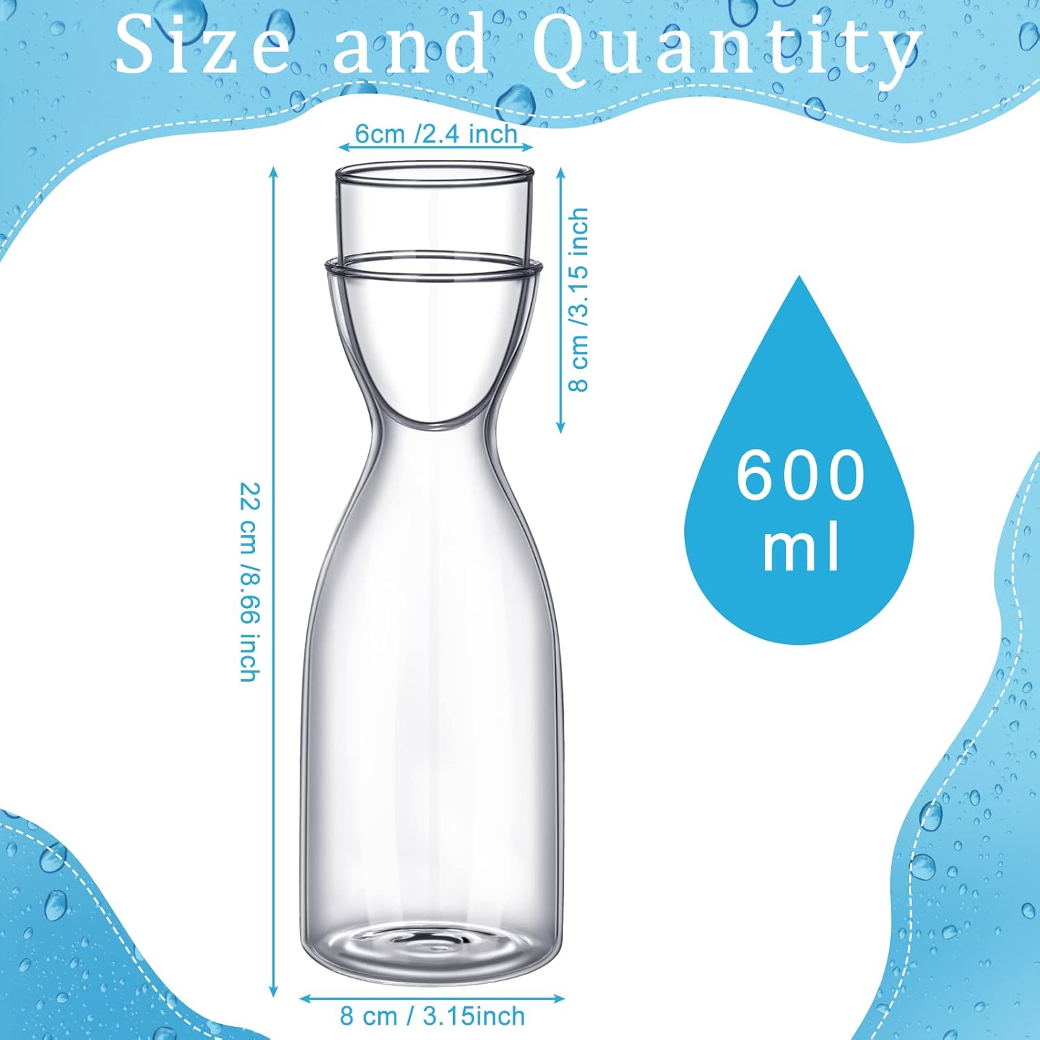 CHENGU Bedside Water Carafe Set for Clean Living