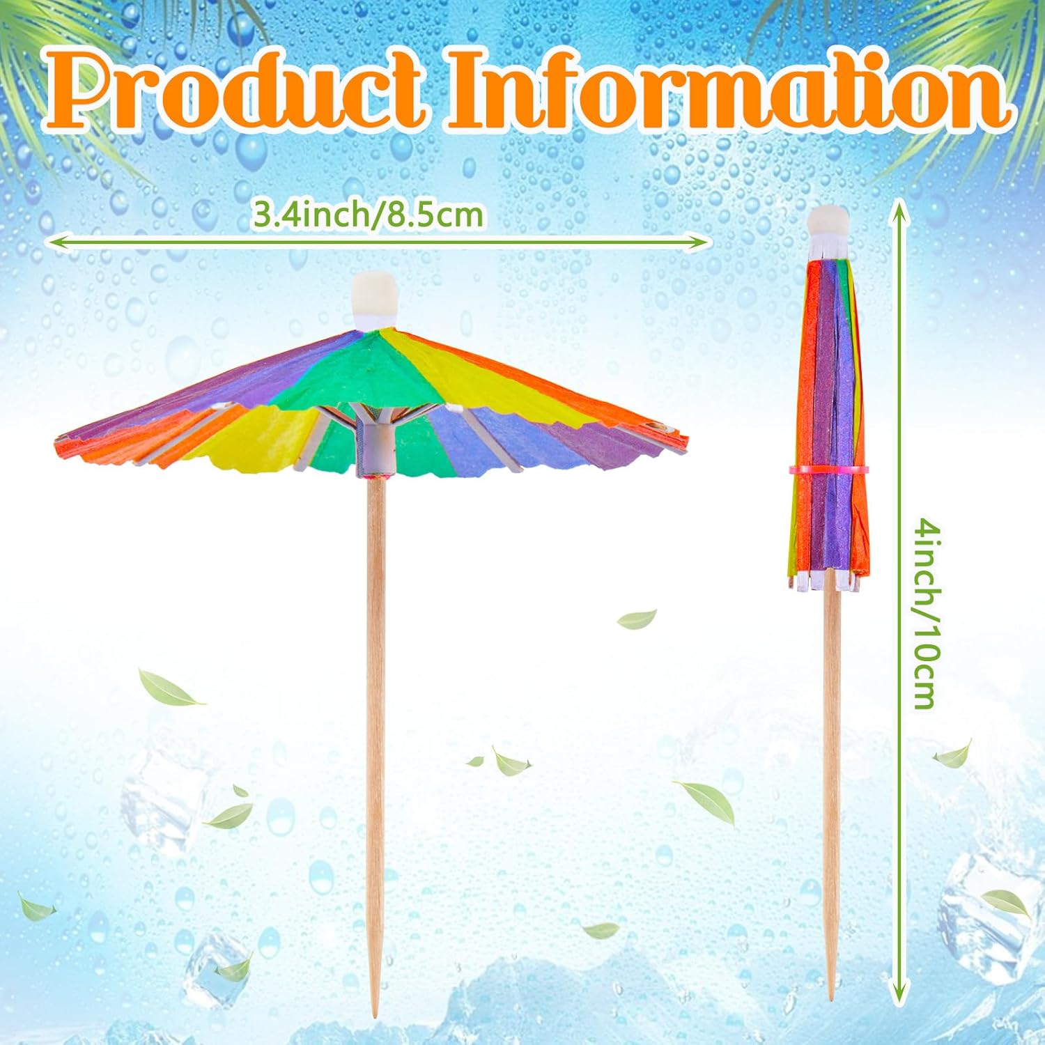 150 Multicolored Drink Umbrellas in v Got to See This Rainbow Party Accessories