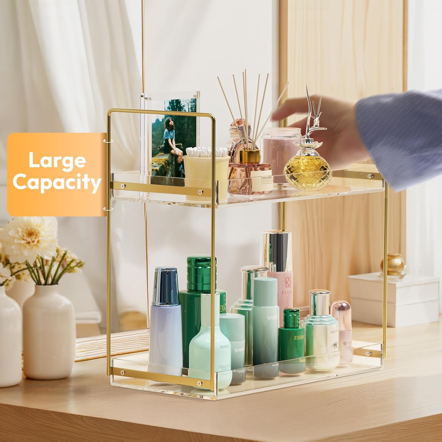 Vanity Organizer with 2-Tier