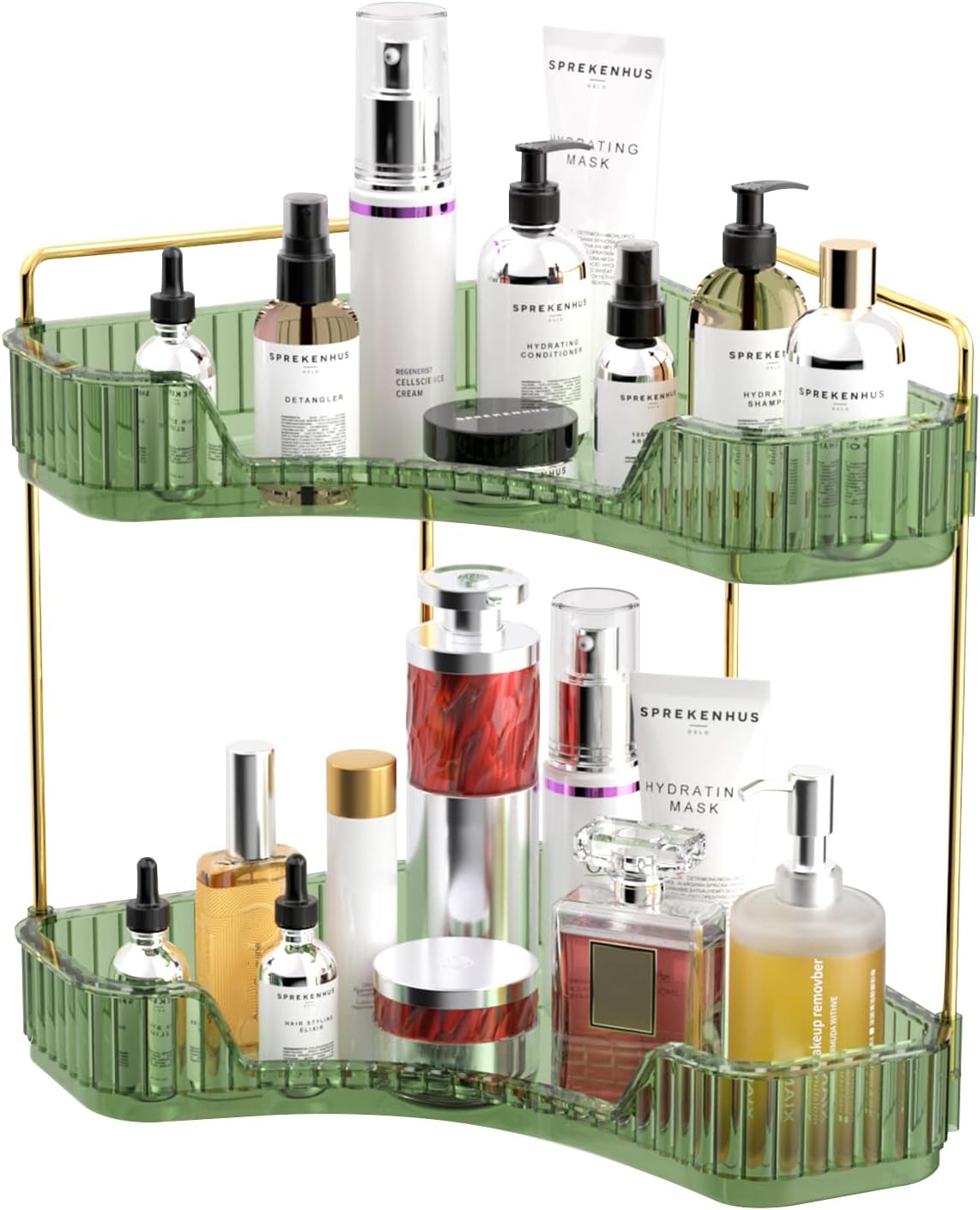 GTI 2-Tier Bathroom Organizer Multi-Functional Corner Organizer
