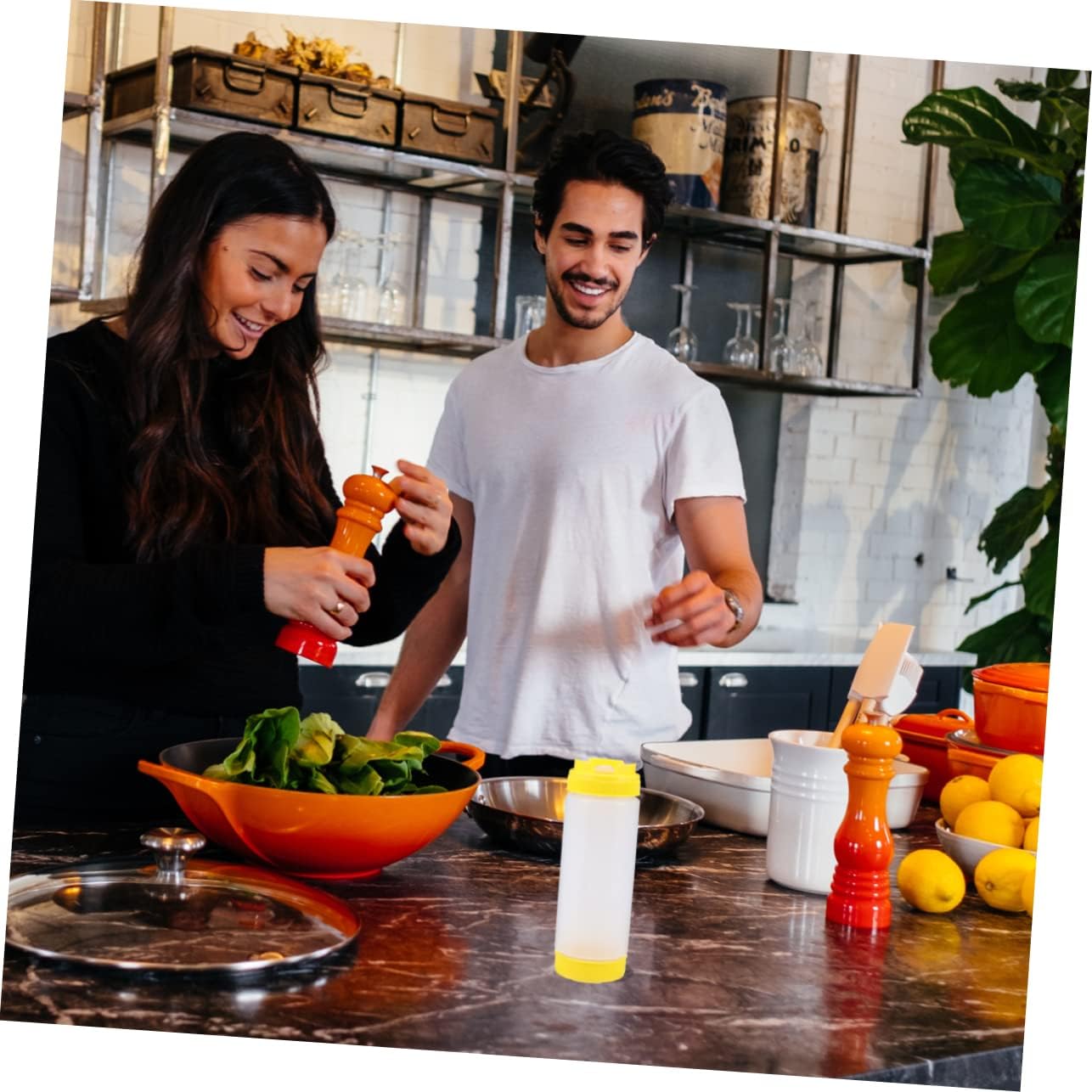 Cabilock Dual headed Squeeze Bottle for Ketchup and Condiments