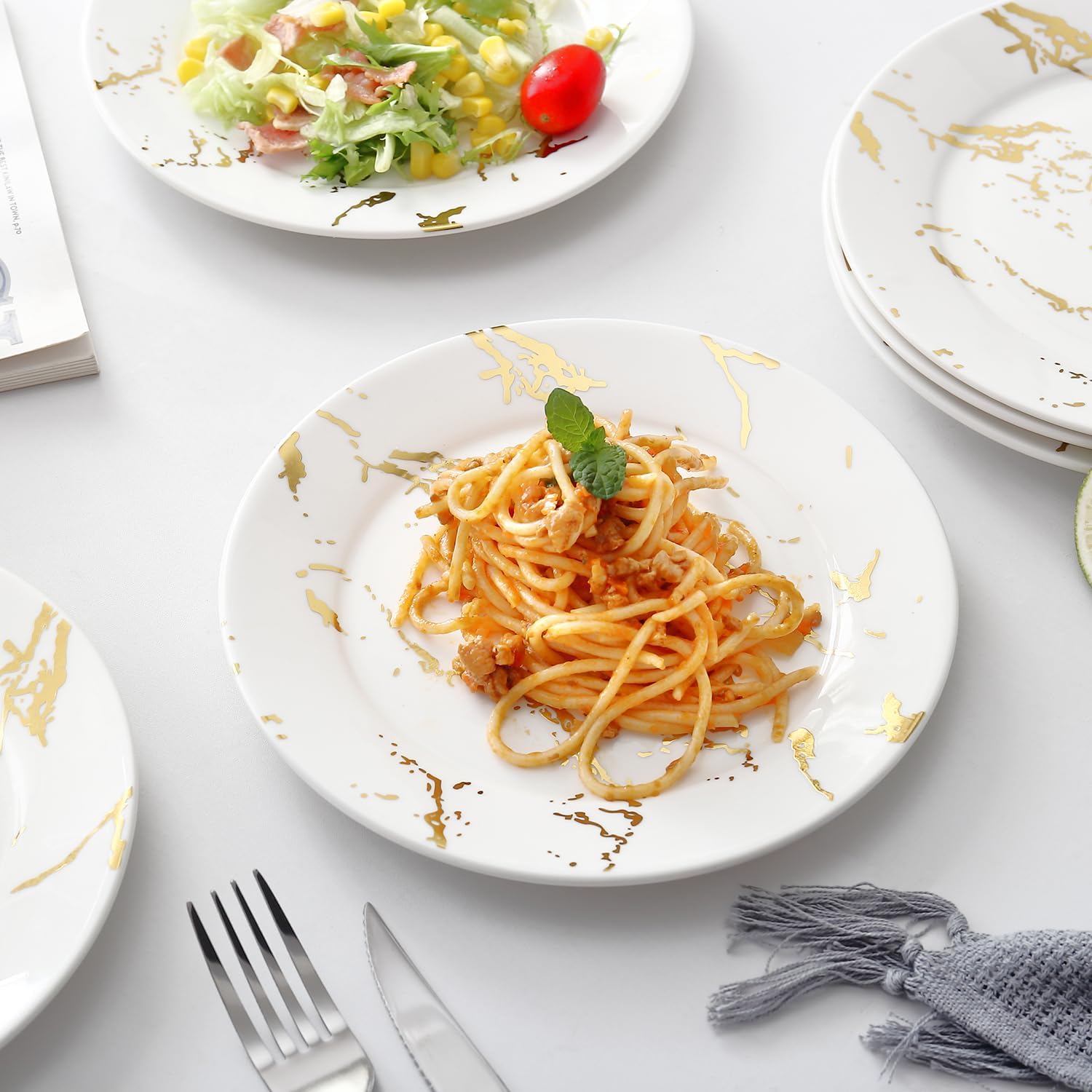 Loymokinar 10-Inch Ceramic Plates Set of 6
