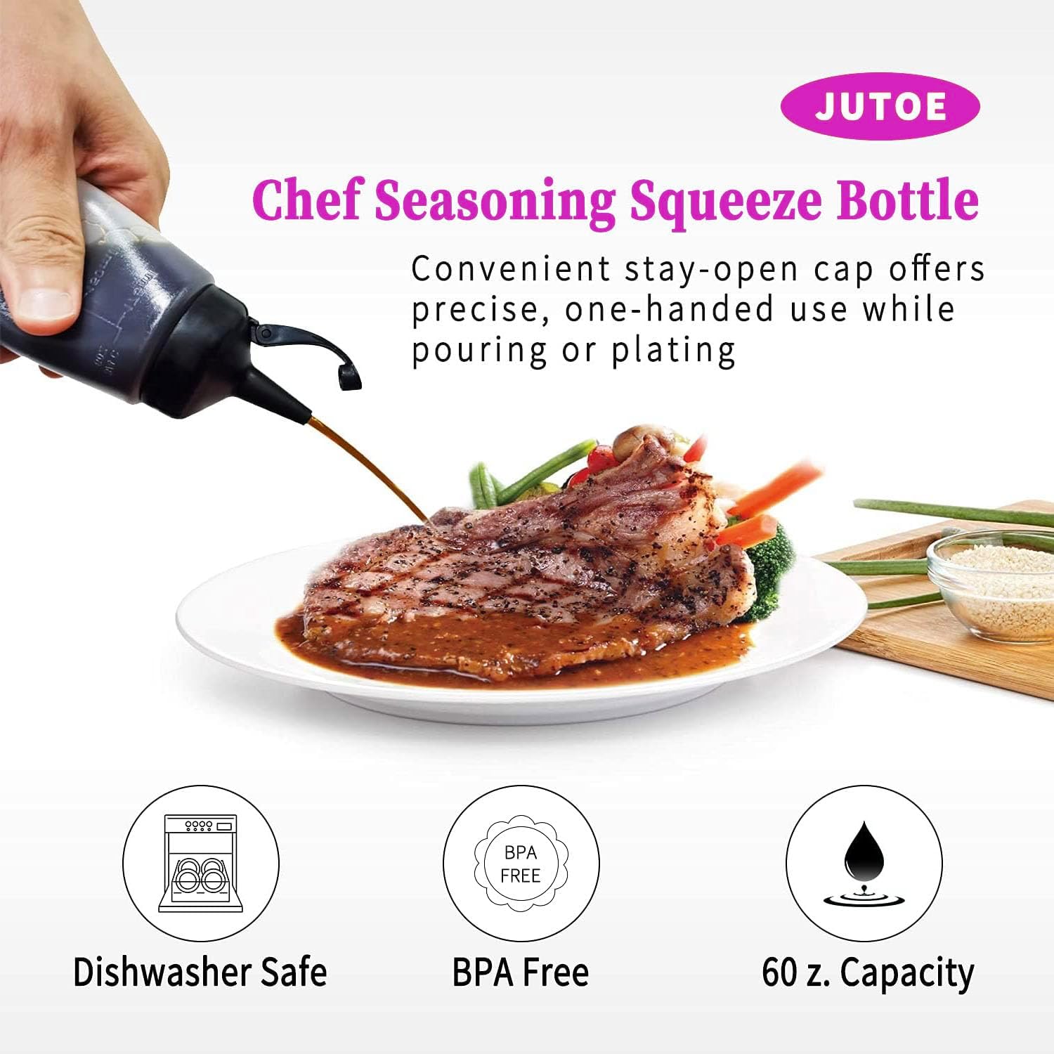 Jeffbaubl 8-Piece Squeeze Bottle Set for Kitchen Detectives Clear Small
