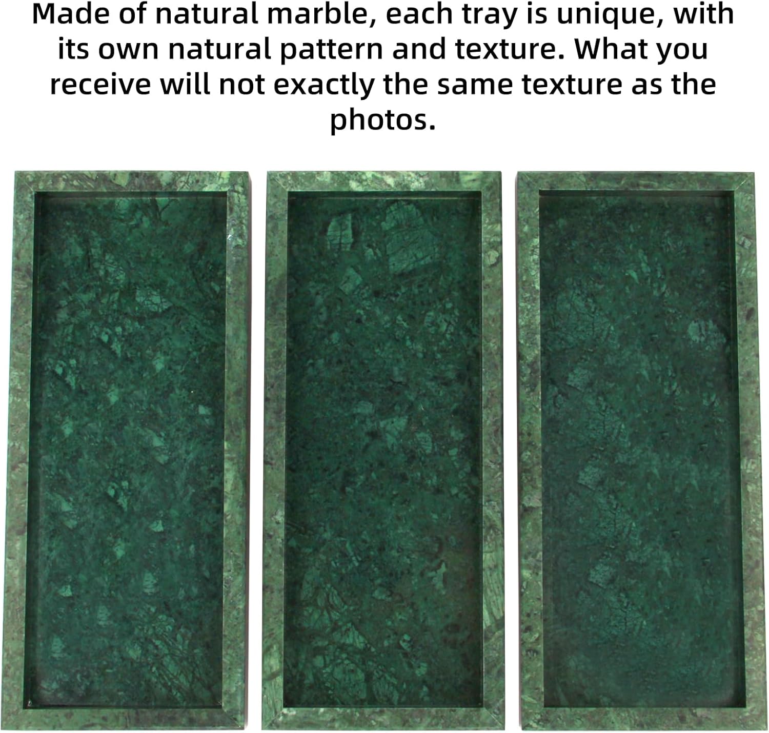 HESHIBI Marble Vanity Tray with Green Color