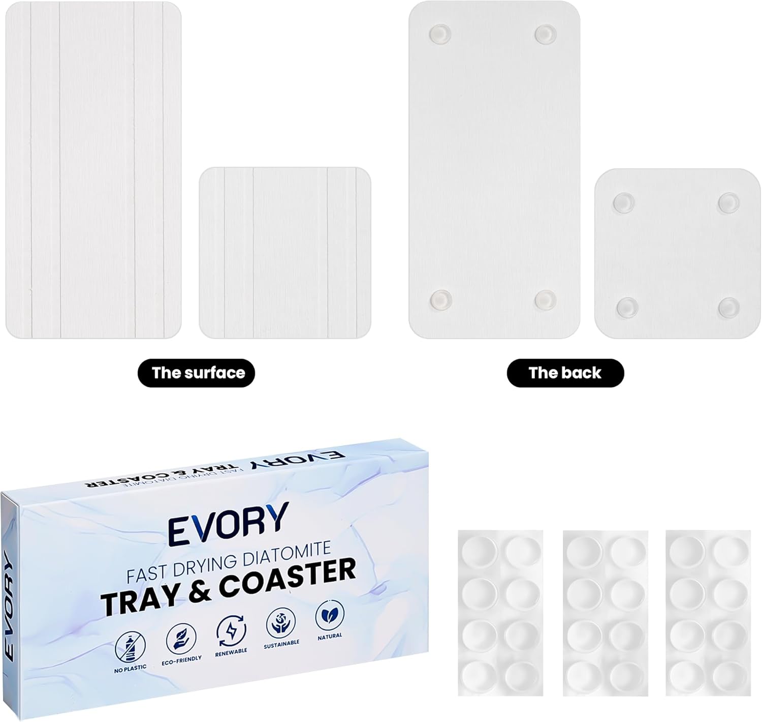 Fast Drying Diatomite Absorbent Kitchen Bathroom Tray