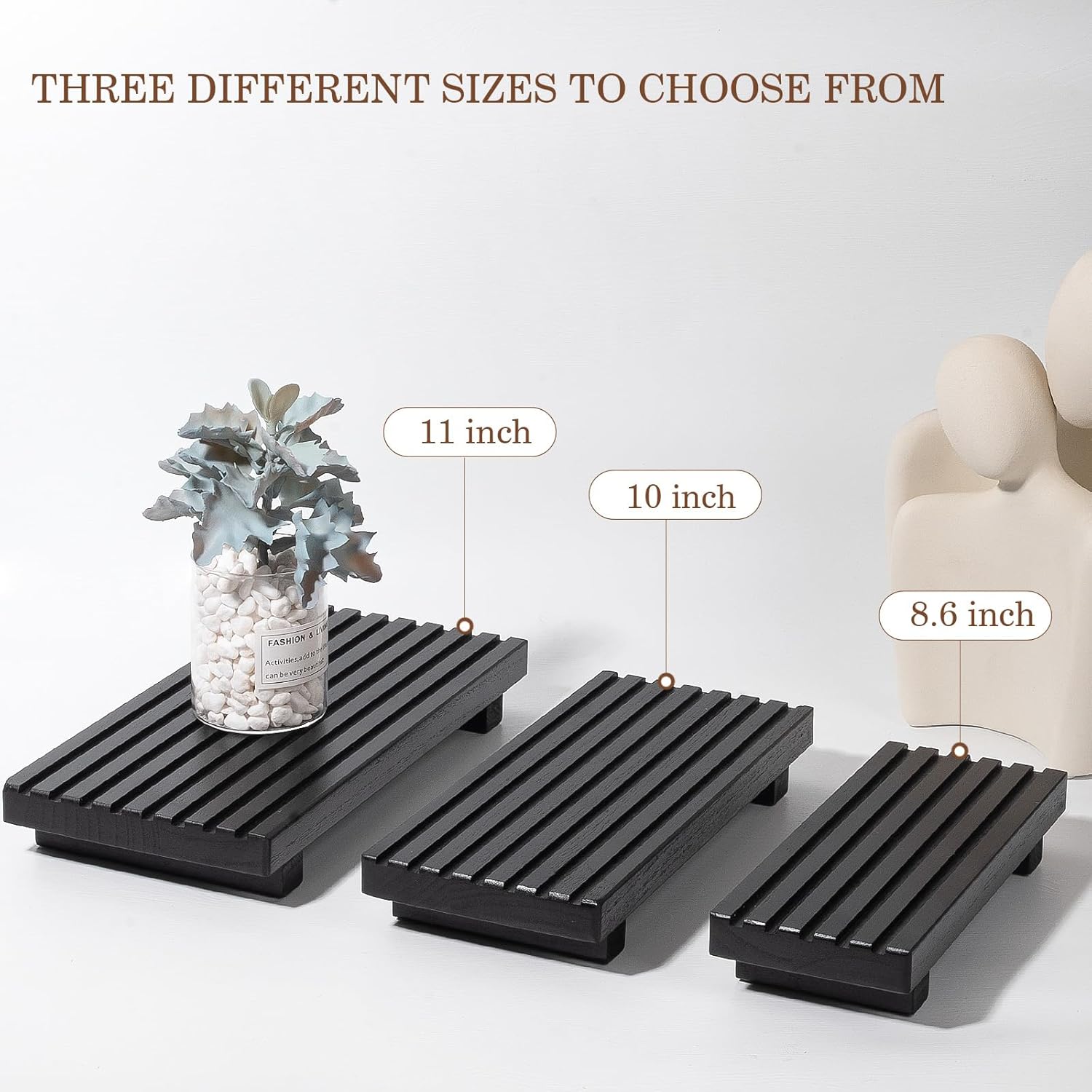 Durable Wooden Bathroom Tray Pedestal Stand for Kitchen Bathroom