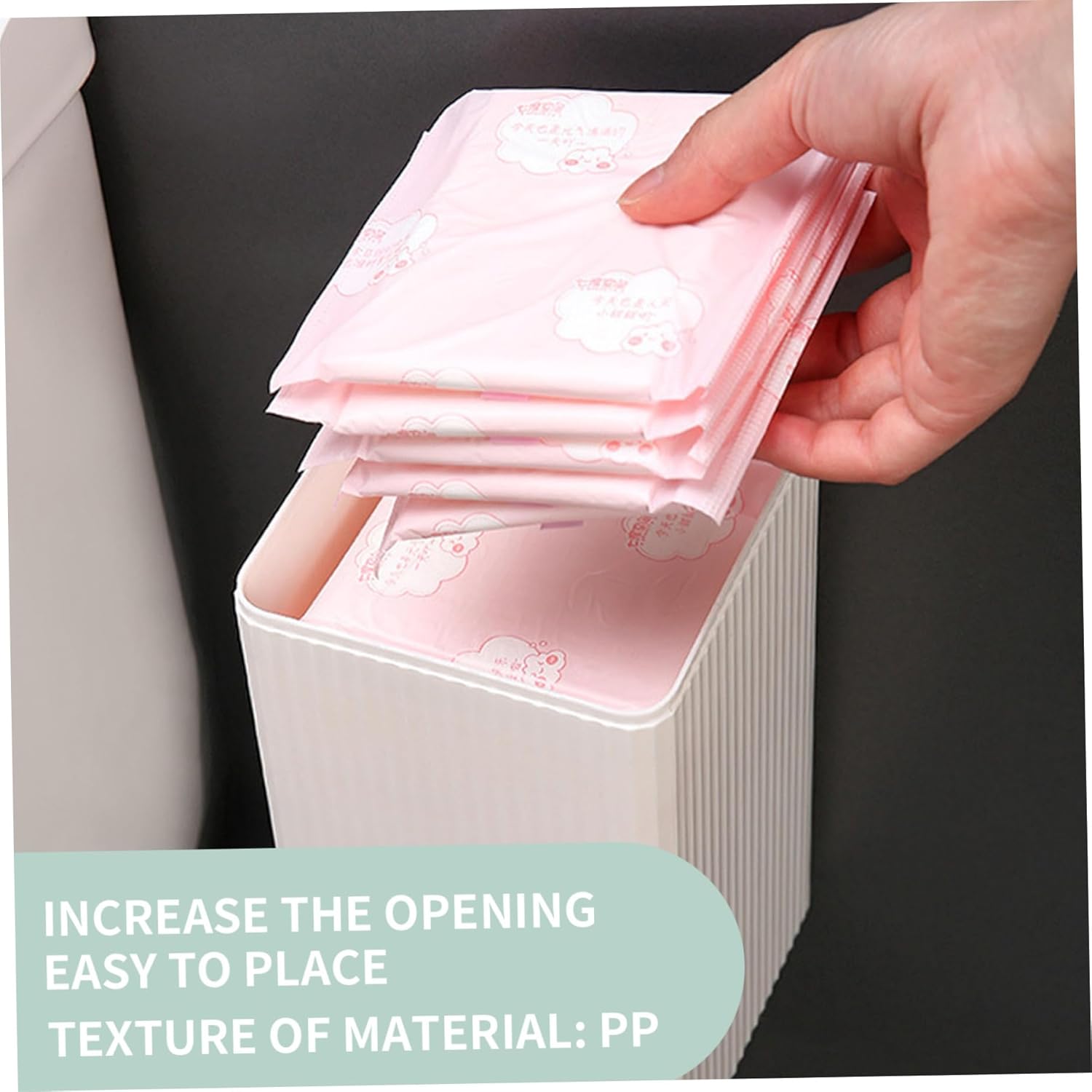 Space-Saving Wall-Mountedsanitary Pads and Toilet Paper Organizer