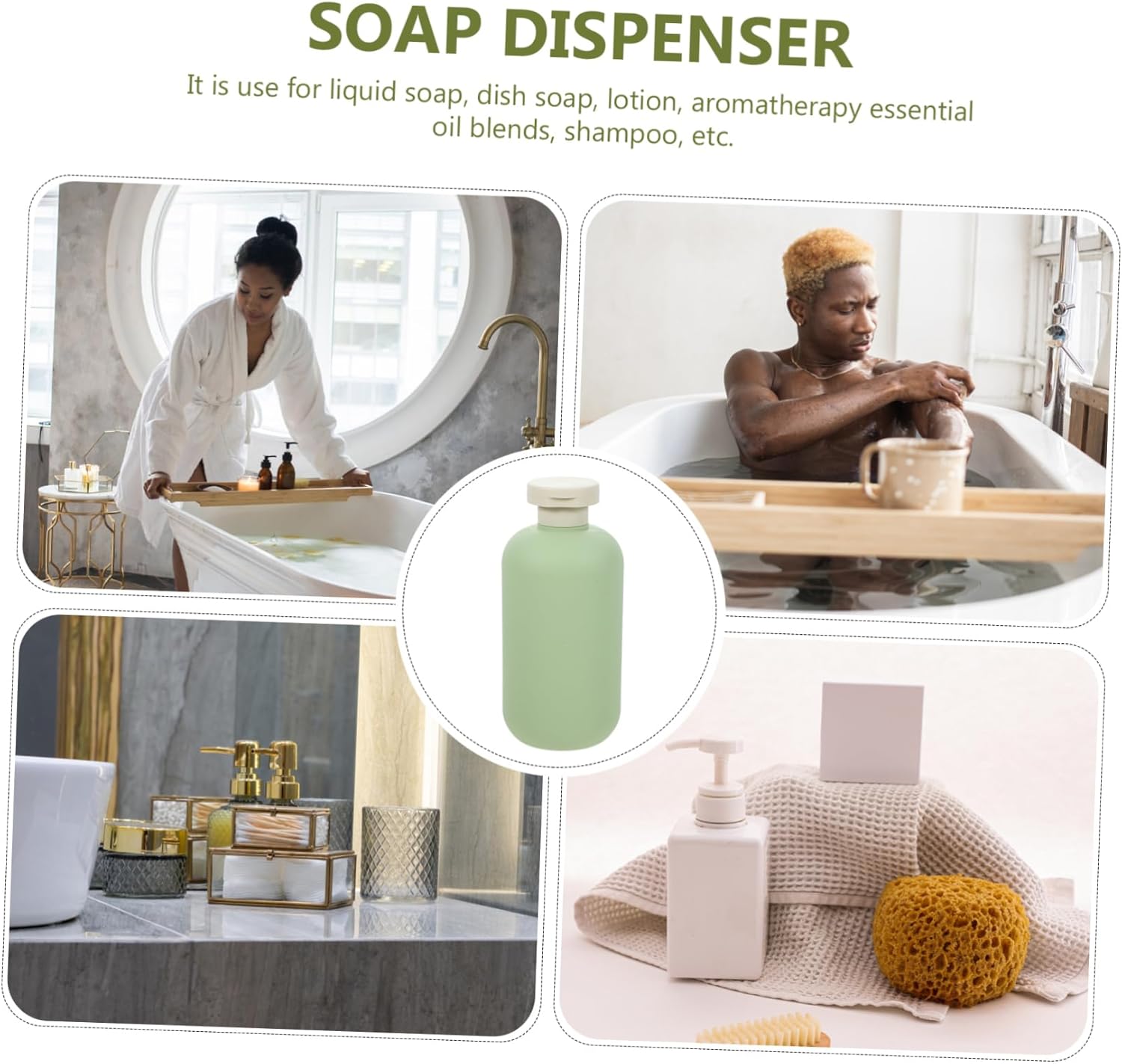 3 Pack Multipurpose Squeeze Bottles - Mini Green Eco-Friendly Travel Set for Handwashing Dining
