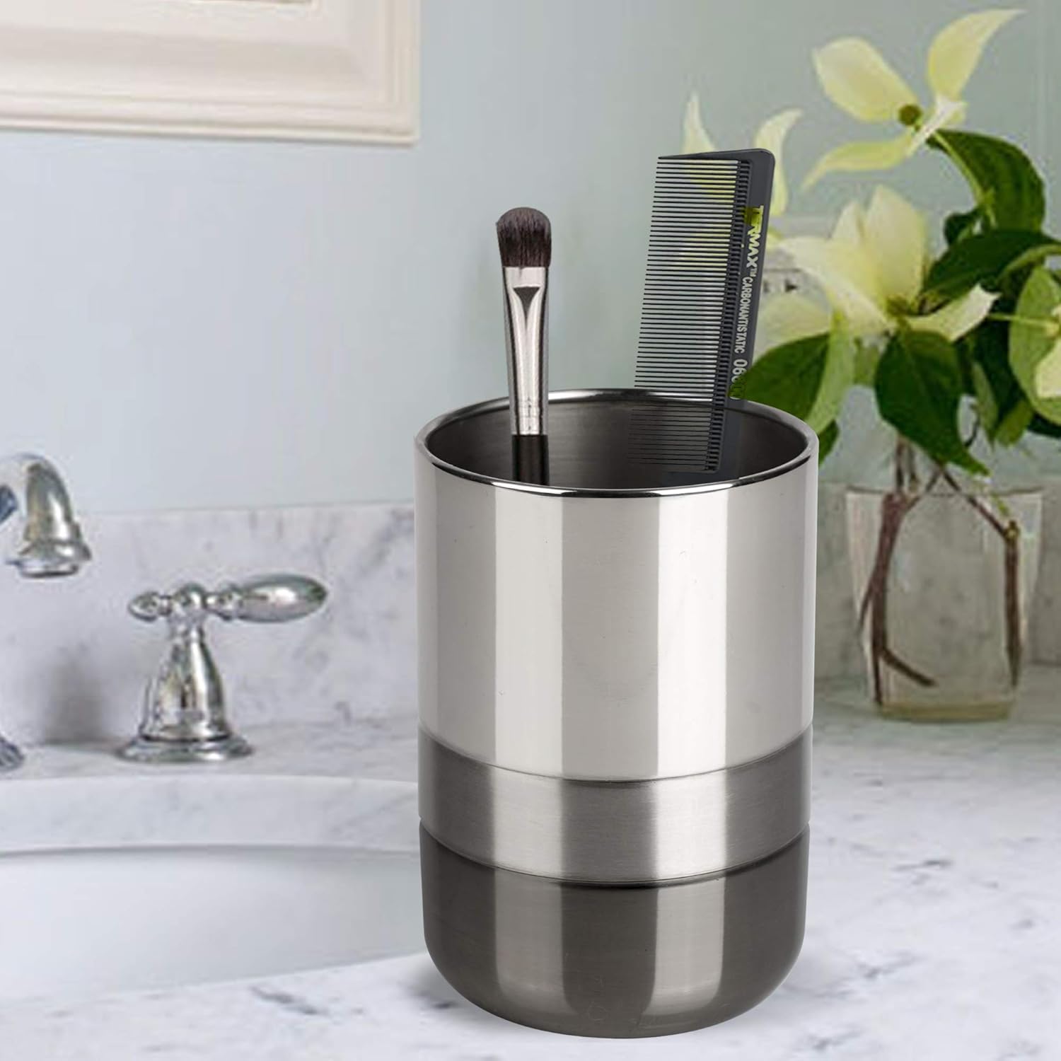 Triune Tumbler in 3-Tone Shiny Gray Stainless Steel