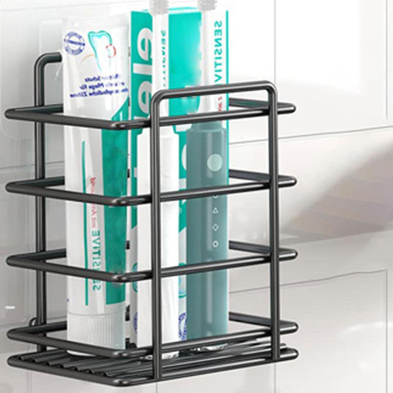 Space-Saving Wire Storage Basket for Bathrooms