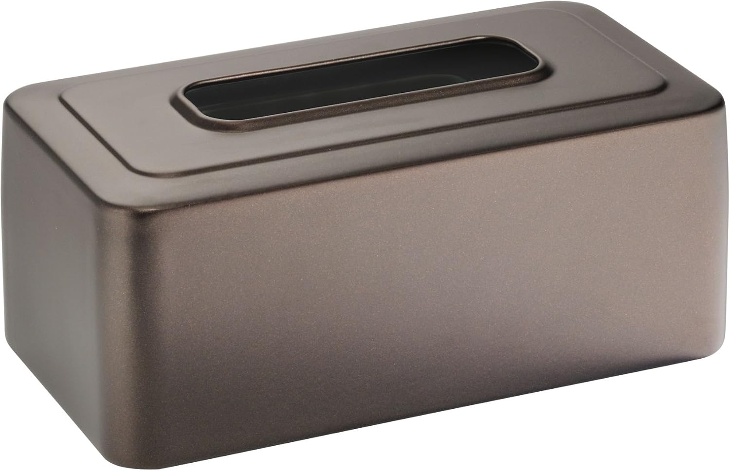 Tissue Box Cover for Bathroom Elegant Slide-On Design Bronze