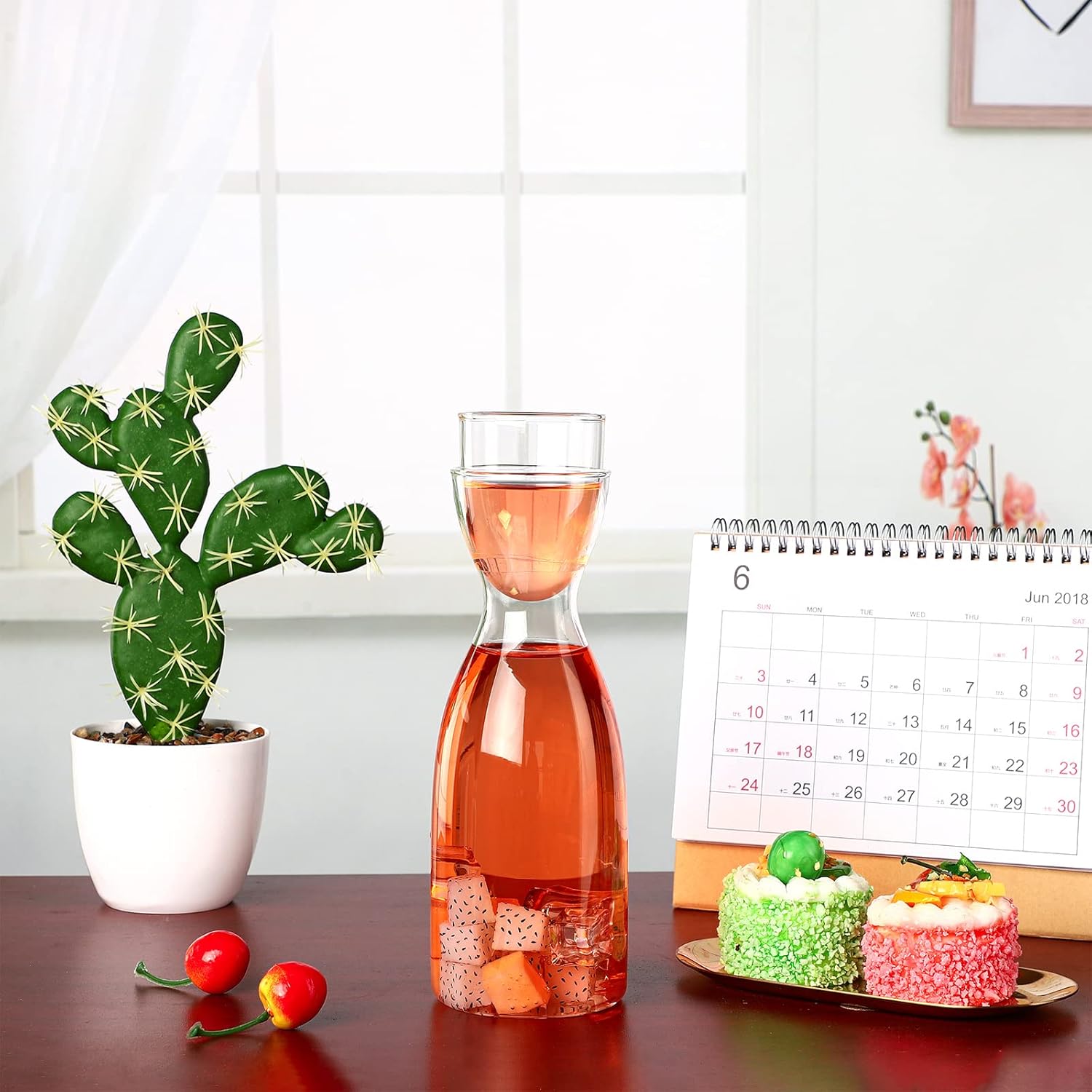 CHENGU Bedside Water Carafe Set for Clean Living