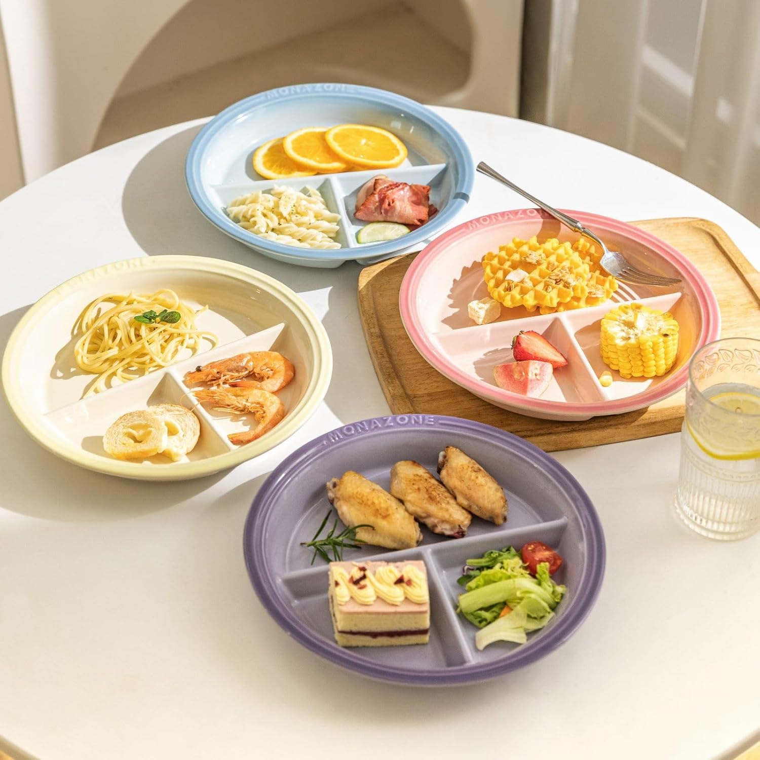 MDZF SWEET HOME - 3-Compartment Weight Loss Plate