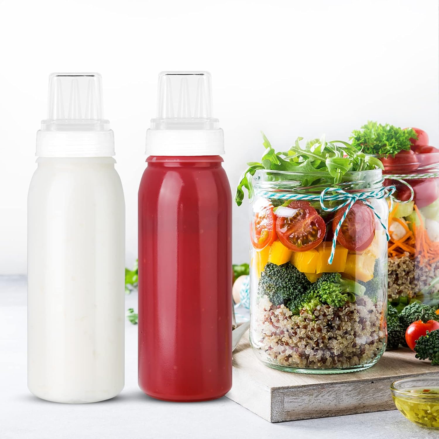 3-Pack Porous Condiment Squeeze Bottles 13oz