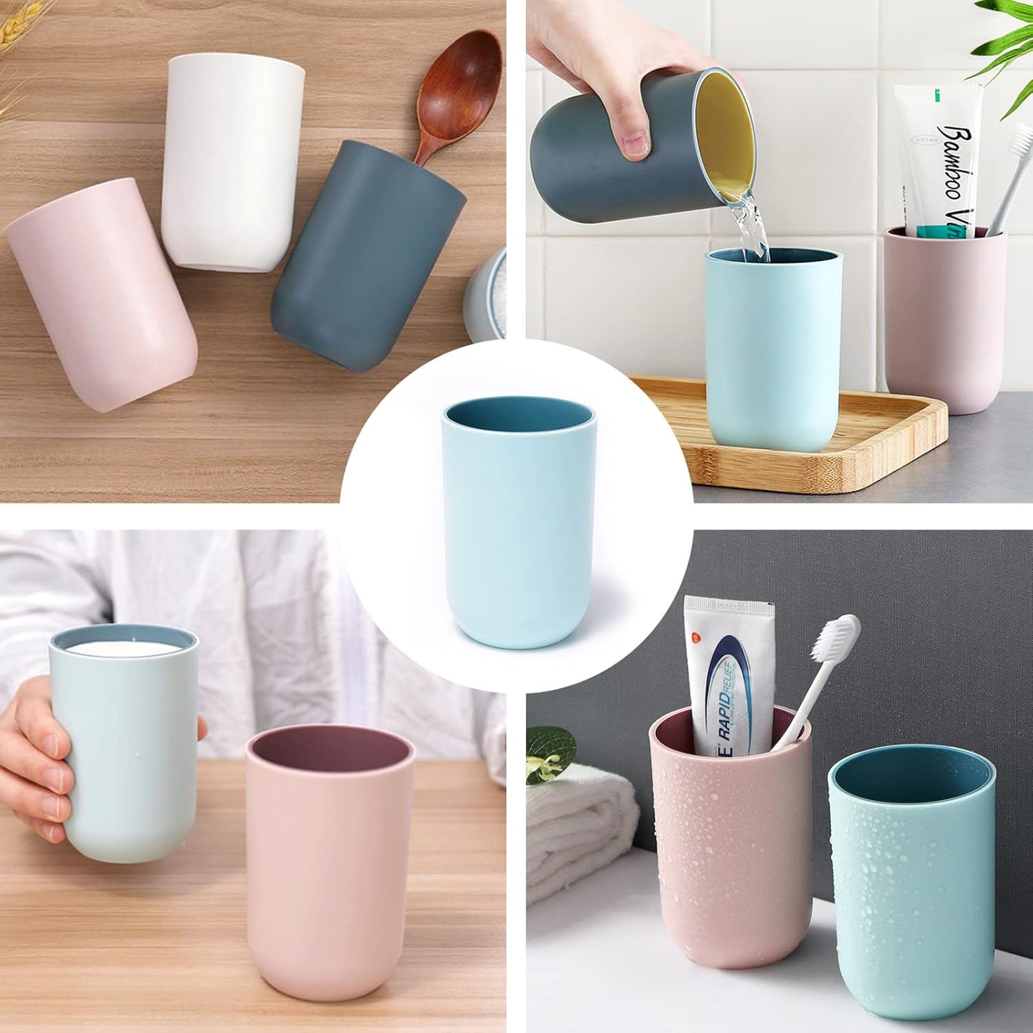 Discover the Yeulluey 4-Piece Bathroom Cups Set - Stylish Durable and Perfect for Daily Use