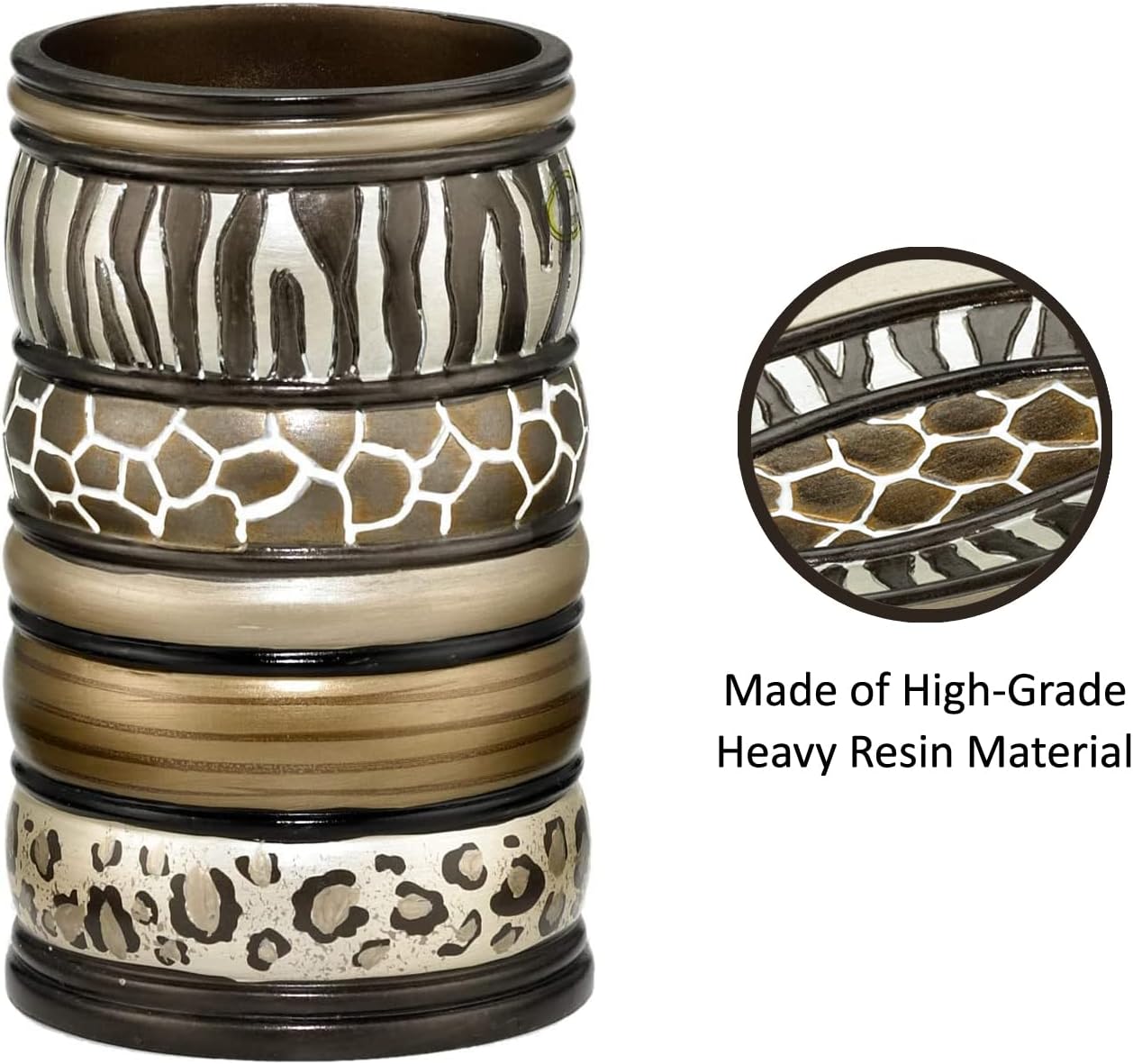 Elegant Safari Stripes Tumbler for Modern Bathrooms