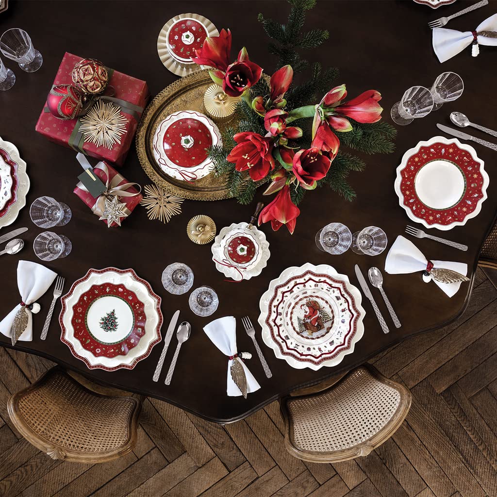 Villeroy Boch Delight Dinner Plate Red Christmas Table Centrepiece