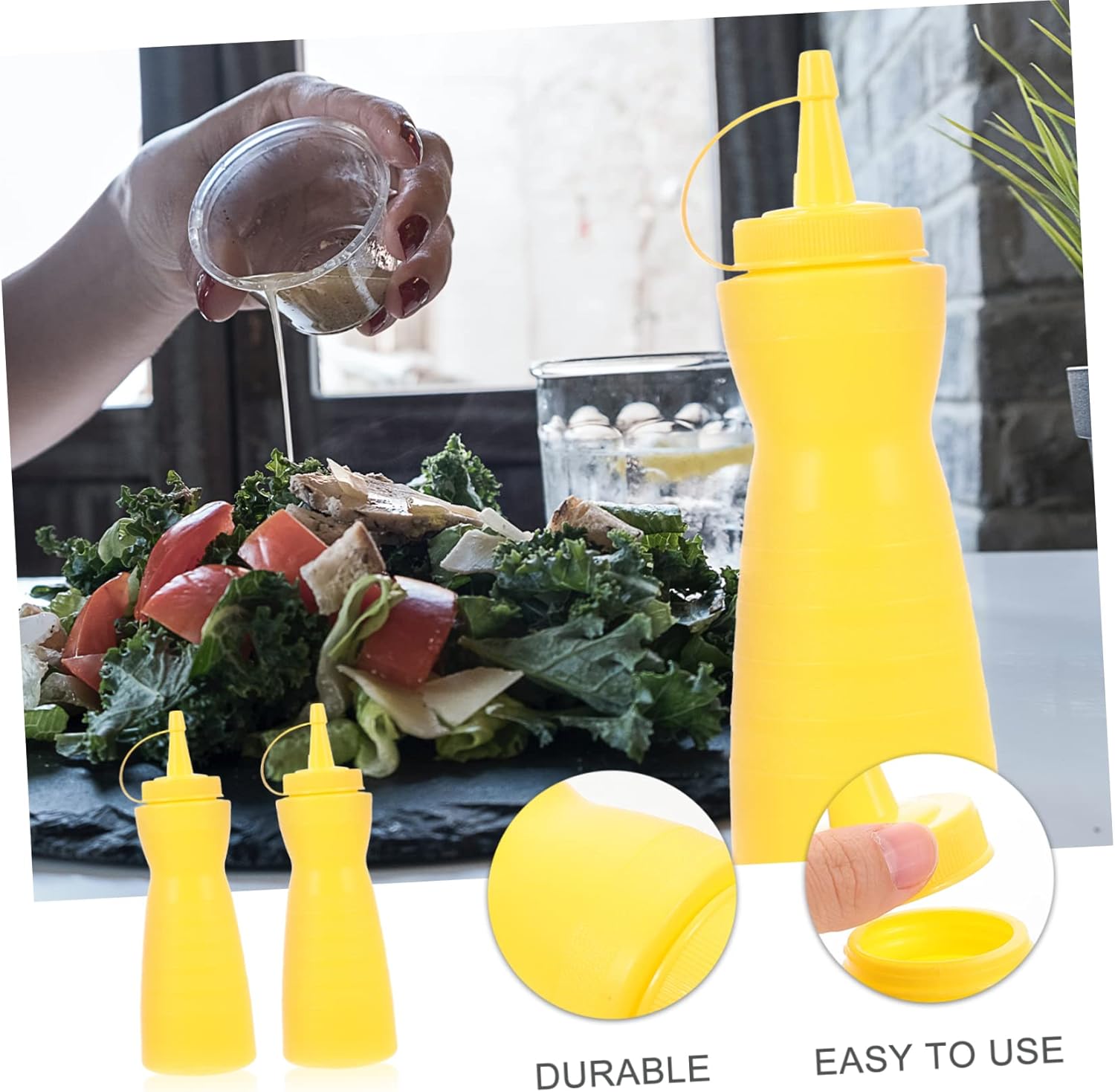 Zerodeko 2 Pack Sauce Seasoning Squeeze Bottles 400ml